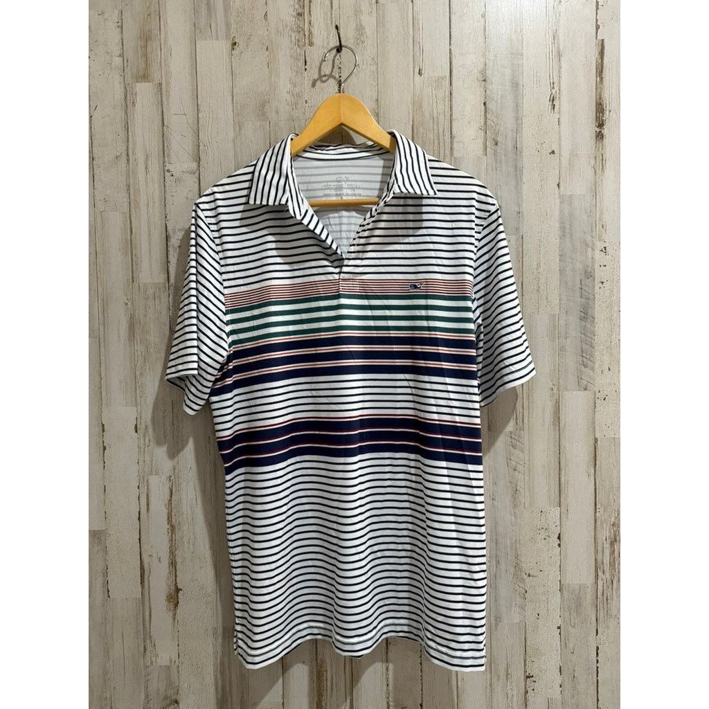 Vineyard Vines Vineyard Vines Men's Medium Striped Performance Polo Shirt Size US M / EU 48-50 / 2 - 2 Thumbnail