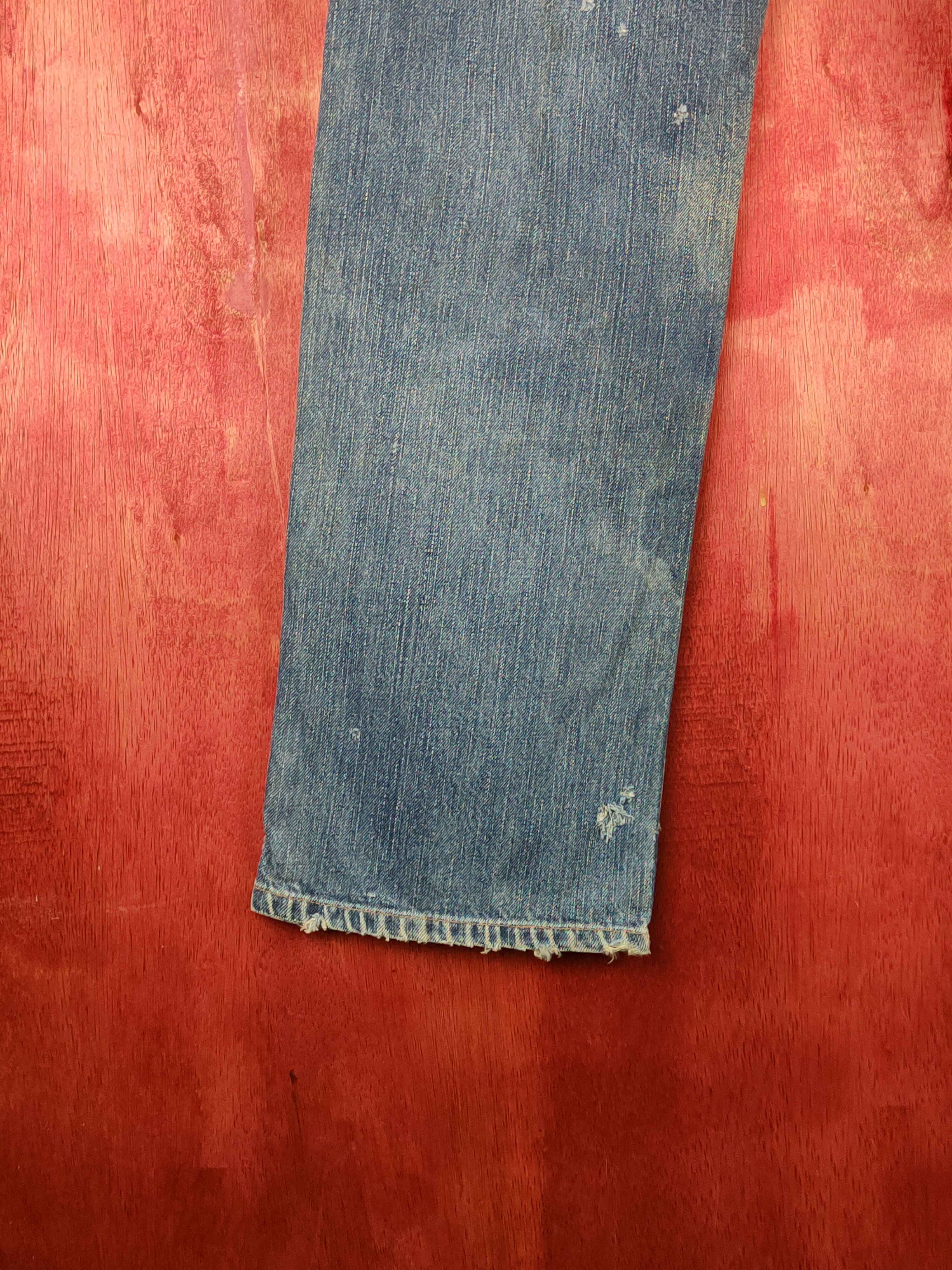 Levi's 502 Levi's vintage faded Blue distressed ripped Denim #S1412 Size US 28 / EU 44 - 10 Thumbnail