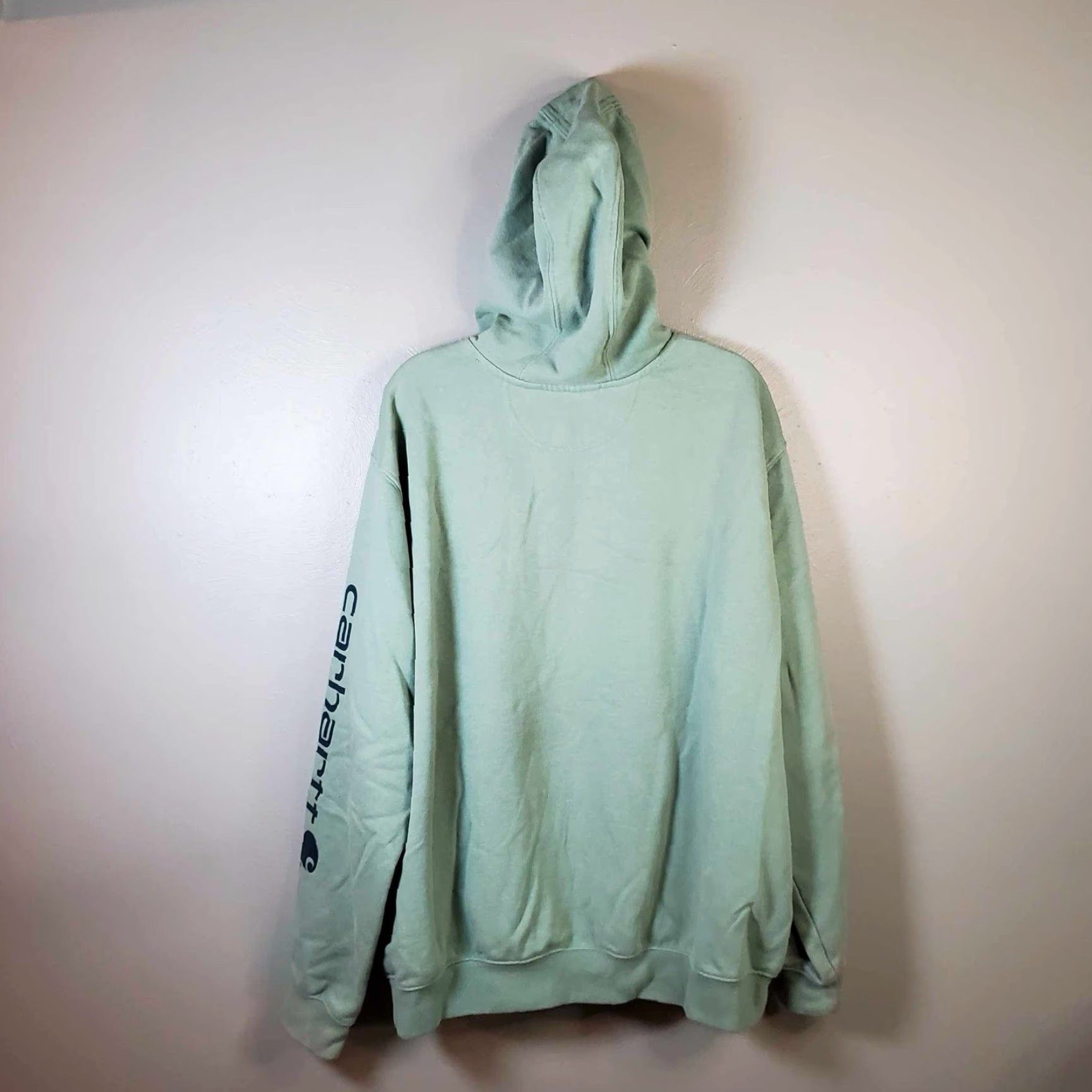 Carhartt Carhartt Hoodie K288-GAO Mens Loose Fit XL TG Hooded Sweatshirt Logo Jade Green Big & Tall XLT Mens Size US XL / EU 56 / 4 - 2 Thumbnail