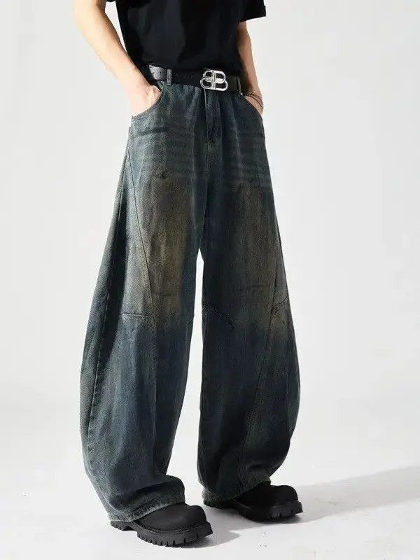 Japanese Brand Loose straight leg casual wide leg jeans Size US 32 / EU 48 - 3 Thumbnail