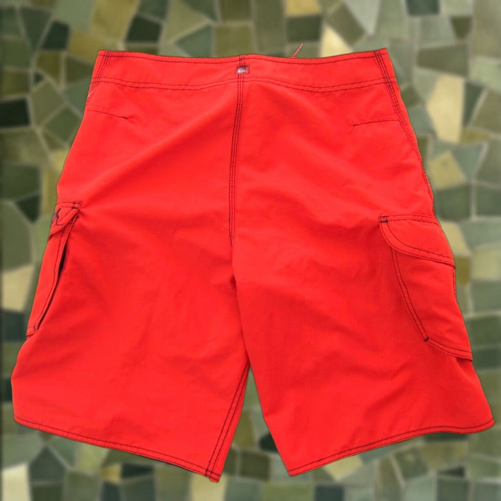 Quiksilver VINTAGE Quiksilver Board Short Mens 32 Red Pocket Lifeguard Beach Pockets Quick Dry 90s Size US 32 / EU 48 - 1 Thumbnail