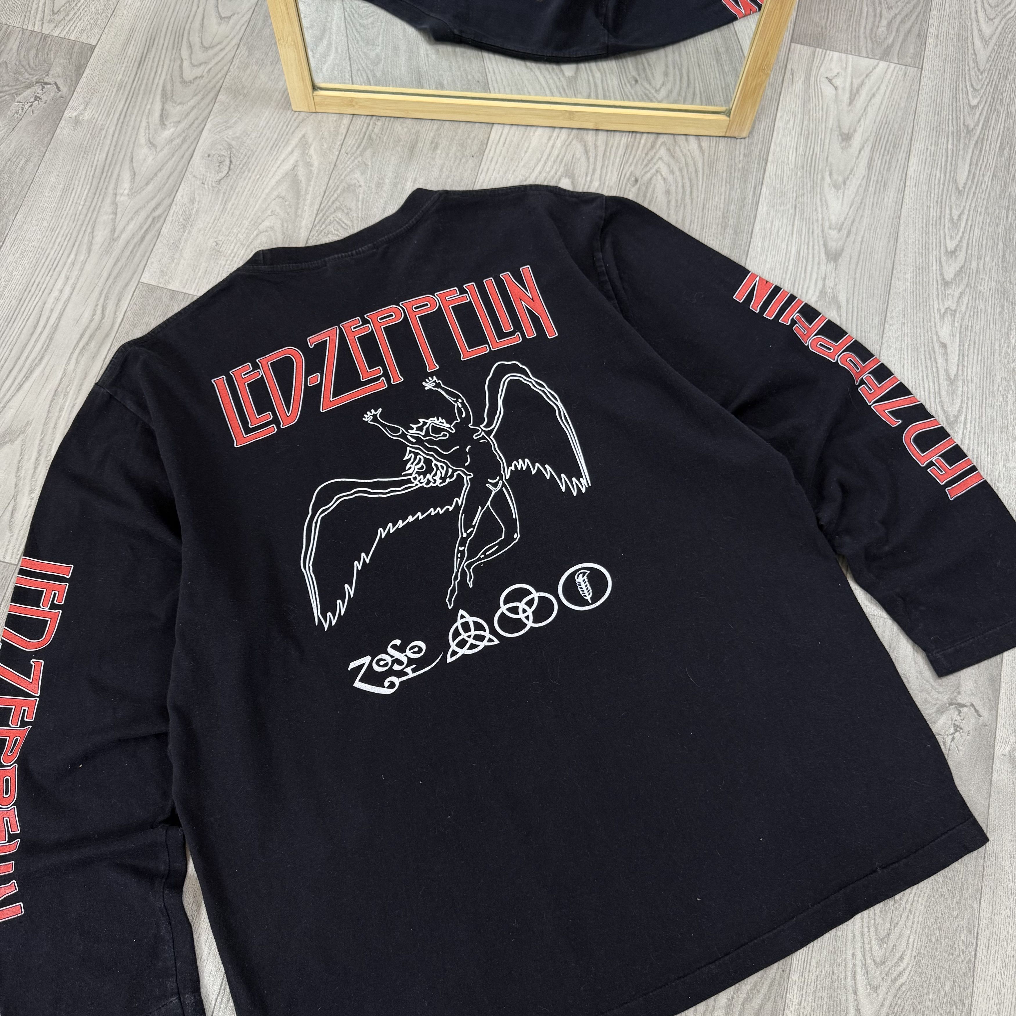 Led Zeppelin Vintage Led Zeppelin 90s Black Graphic Long Sleeve Tee Shirt Size US XL / EU 56 / 4 - 10 Thumbnail