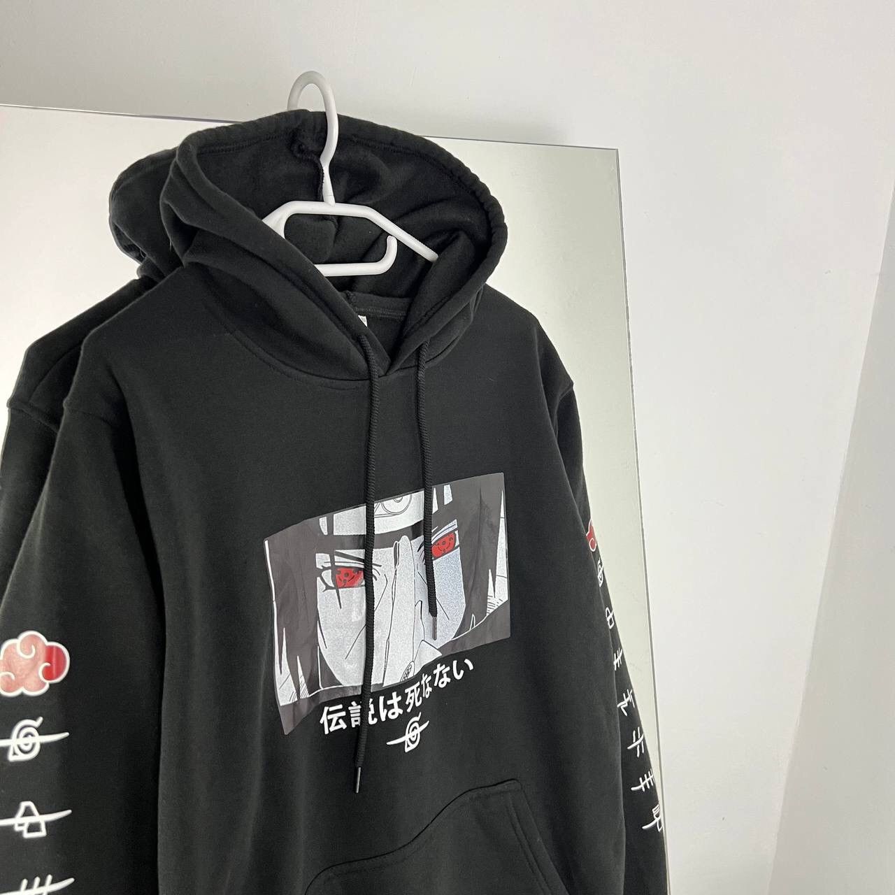 Anime Naruto Saske Akatsuki Anime Y2k Hoodie Black Art Size US M / EU 48-50 / 2 - 2 Thumbnail