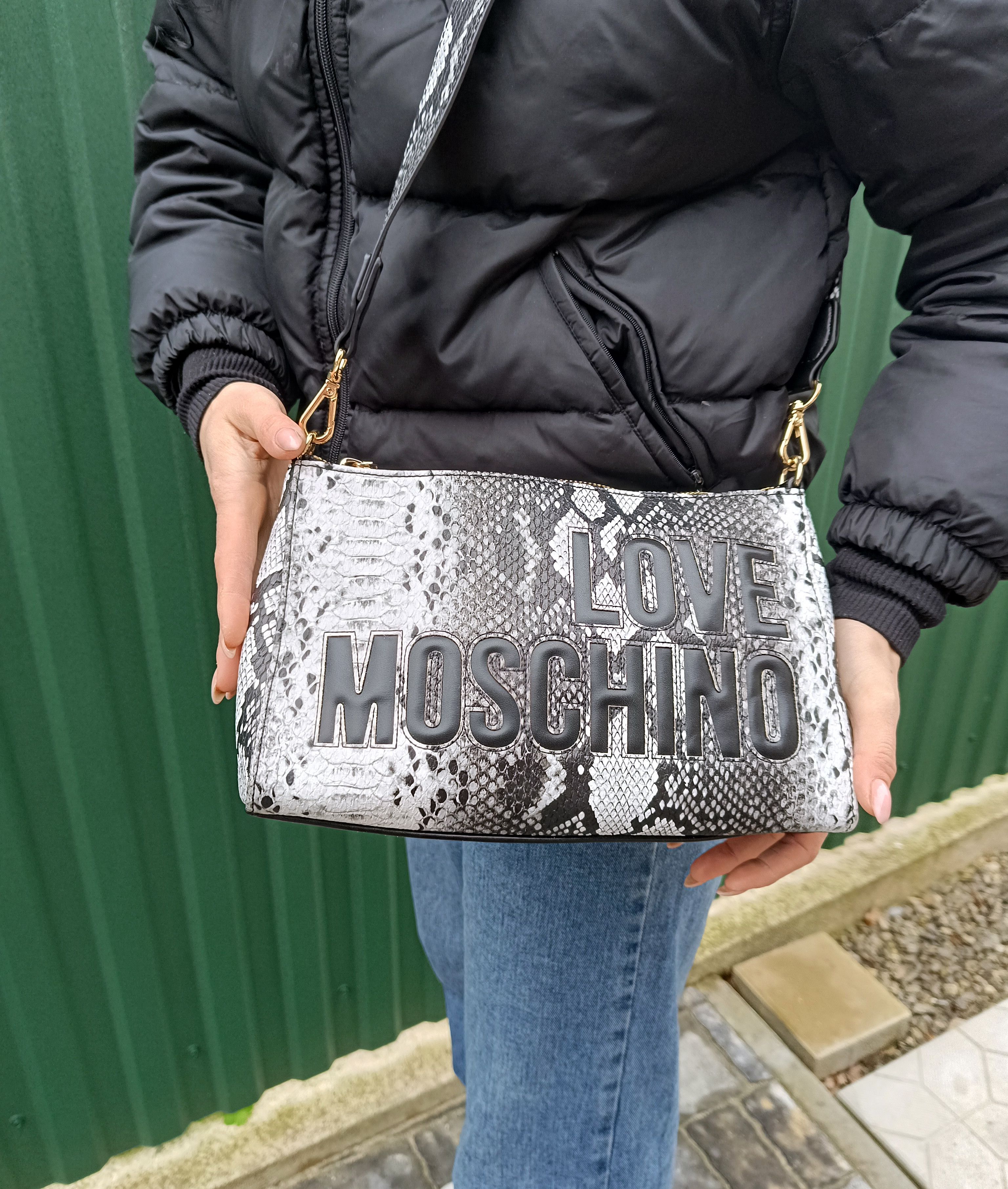 Love Moschino Love Moschino women's bag imitation python leather Size ONE SIZE - 3 Thumbnail
