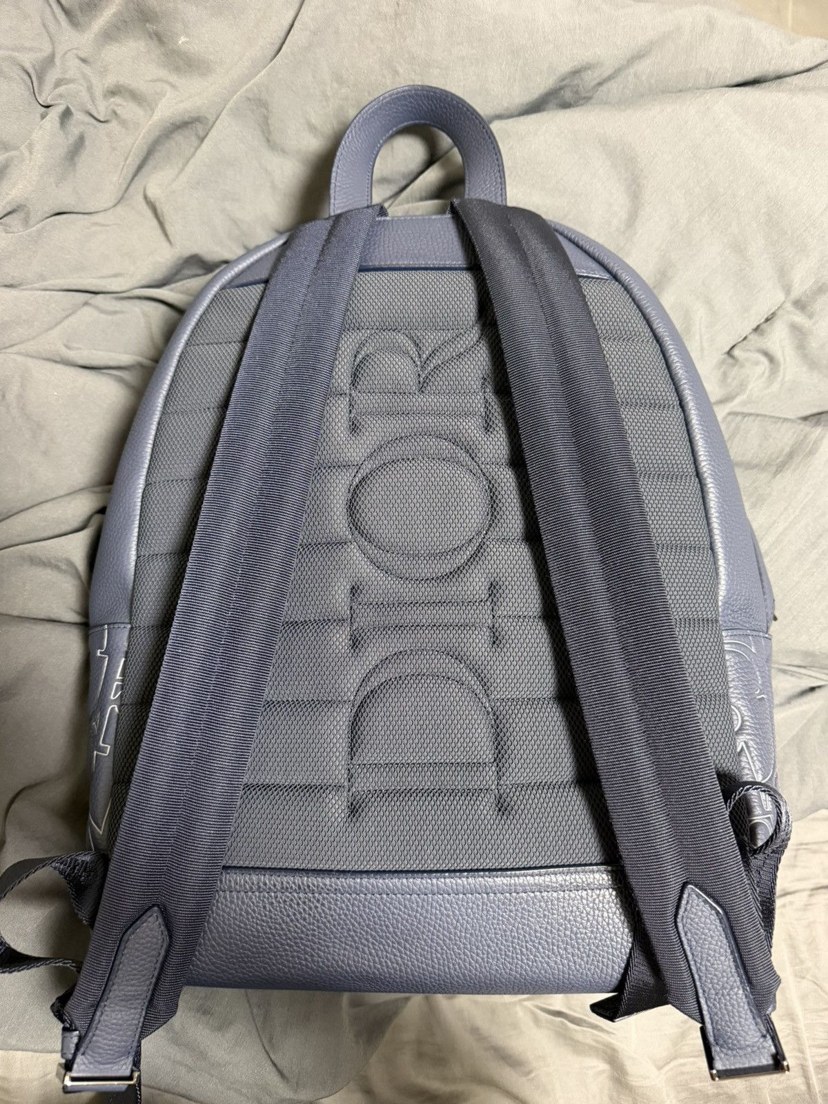 Dior Dior Rider 2.0 Backpack Navy Blue Gravity Stencil Leather Size ONE SIZE - 2 Thumbnail
