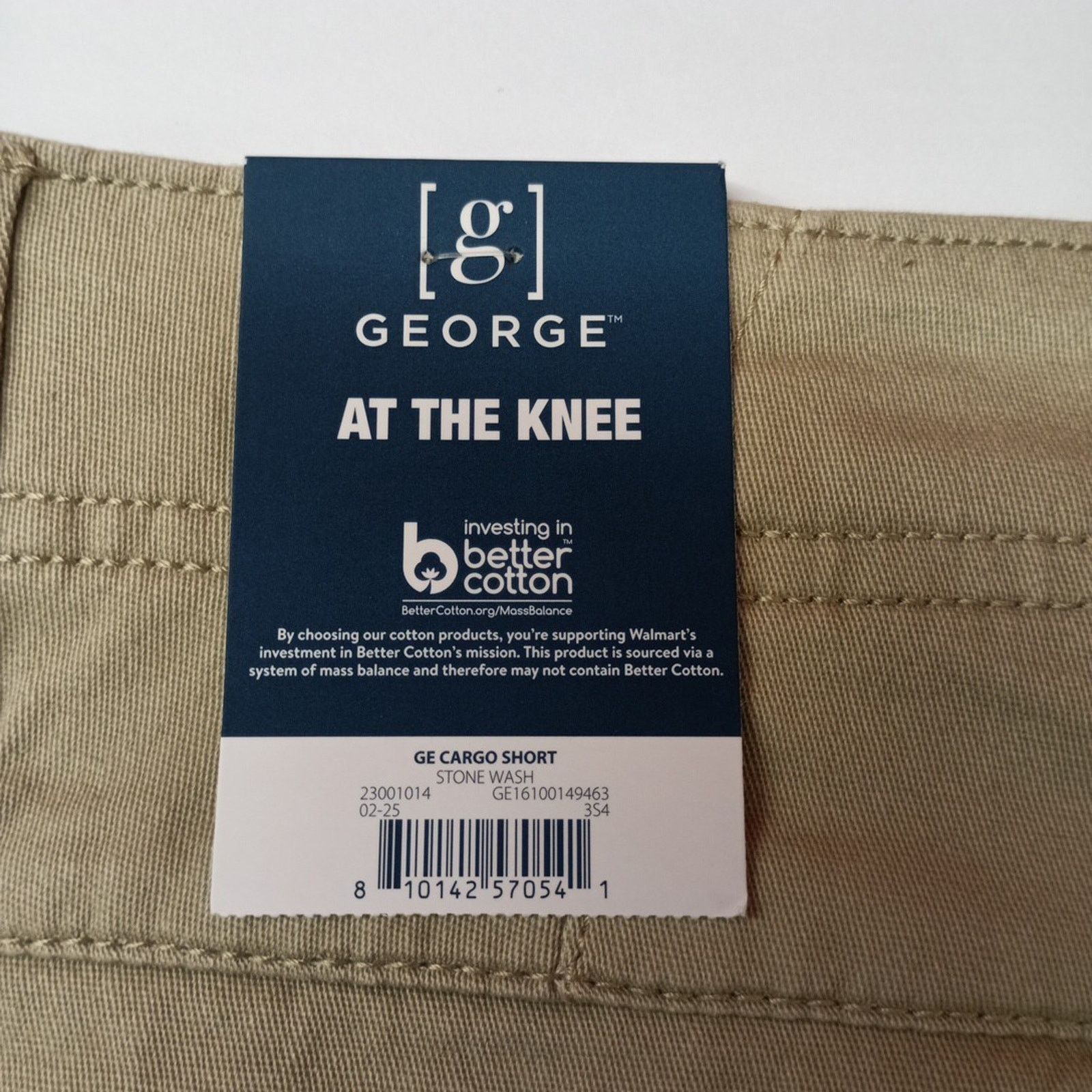 George George Cargo Shorts Mens Size 34 Beige Flat Front 10" Inseam Size US 34 / EU 50 - 5 Thumbnail
