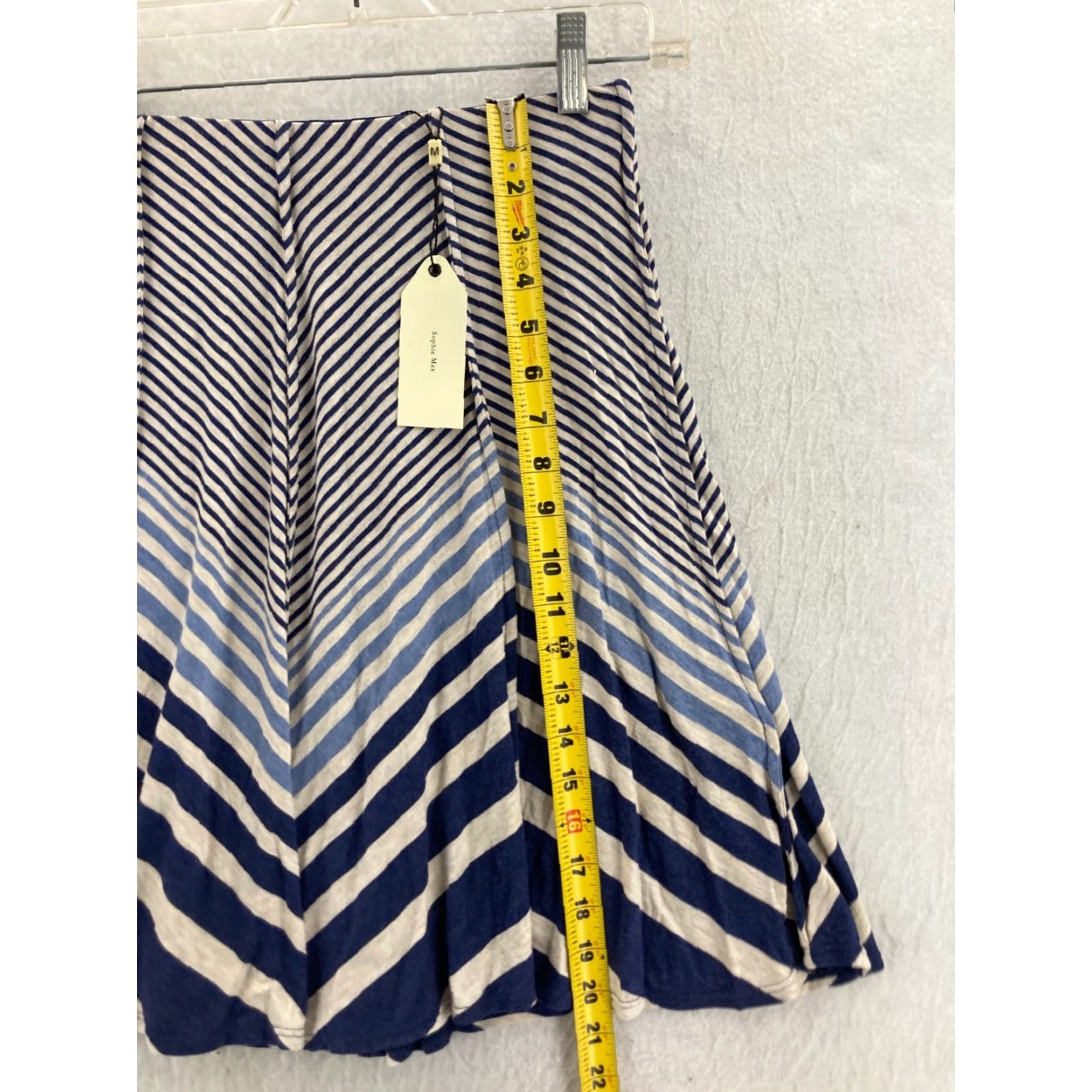 Vintage Sophie Max Skirt XS Women Knee Length A-Line Striped Checkered Red & Black Stretchy Brand Size 26" / US 2 / IT 38 - 3 Thumbnail