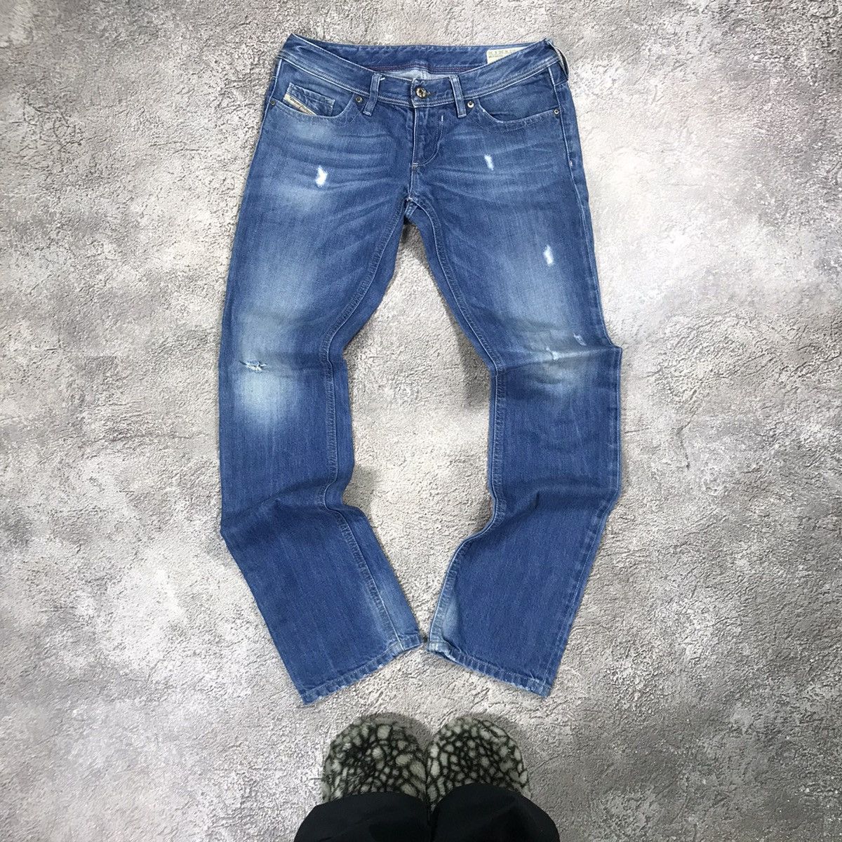 Vintage Vintage Y2K Diesel Distressed Low Rise Baggy Jeans W26 Rave Size US 26 / EU 42 - 2 Thumbnail
