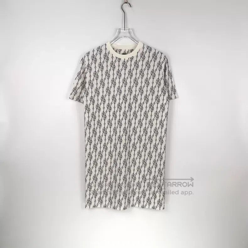 Hermes Hermes White Rope Pattern Short Sleeve Dress Size XS / US 0-2 / IT 36-38 - 3 Thumbnail