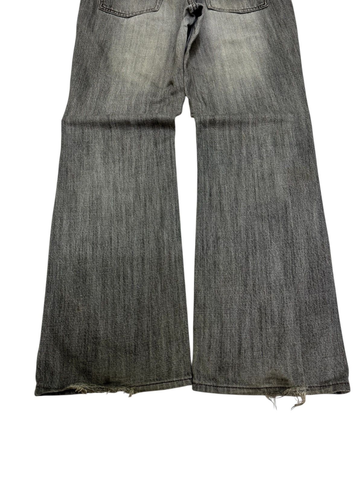 Japanese Brand Flare Mossimo Grey Distressed Pant Y2K Workwear Grunge Style Size US 30 / EU 46 - 15 Thumbnail
