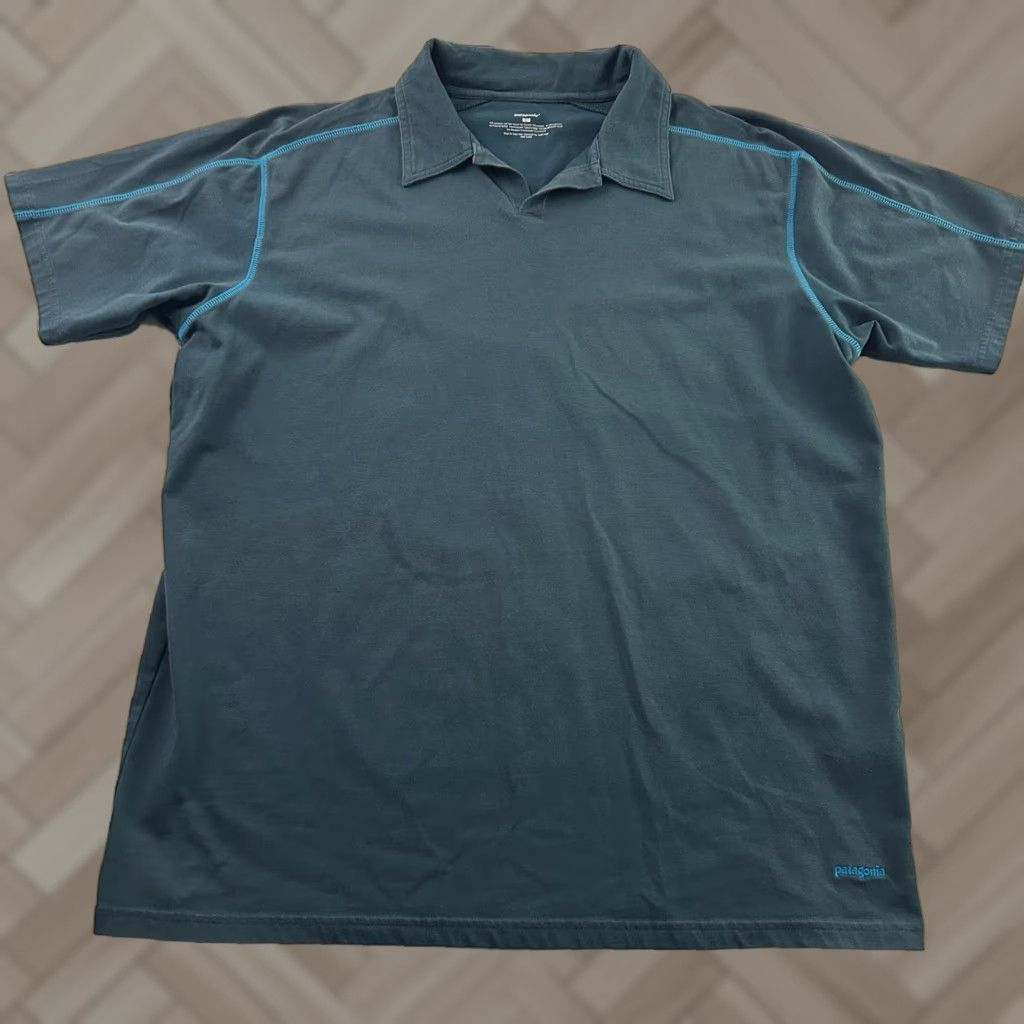 Patagonia Patagonia Short Sleeve Organic Cotton Polo Shirt Men's L Blue Shirt Mens Polo Blue Patagonia Short Sleeve Organic Cotton Polo Shirt L Mens Size US L / EU 52-54 / 3 - 1 Thumbnail