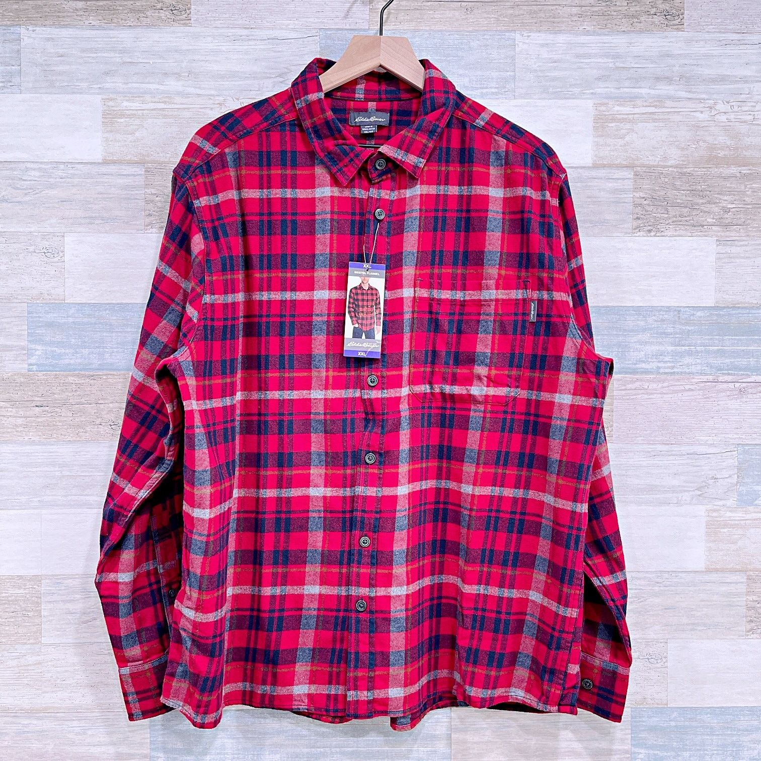 Eddie Bauer Eddie Bauer Bristol Flannel Shirt Red Plaid Mens XXL Size US XXL / EU 58 / 5 - 1 Thumbnail