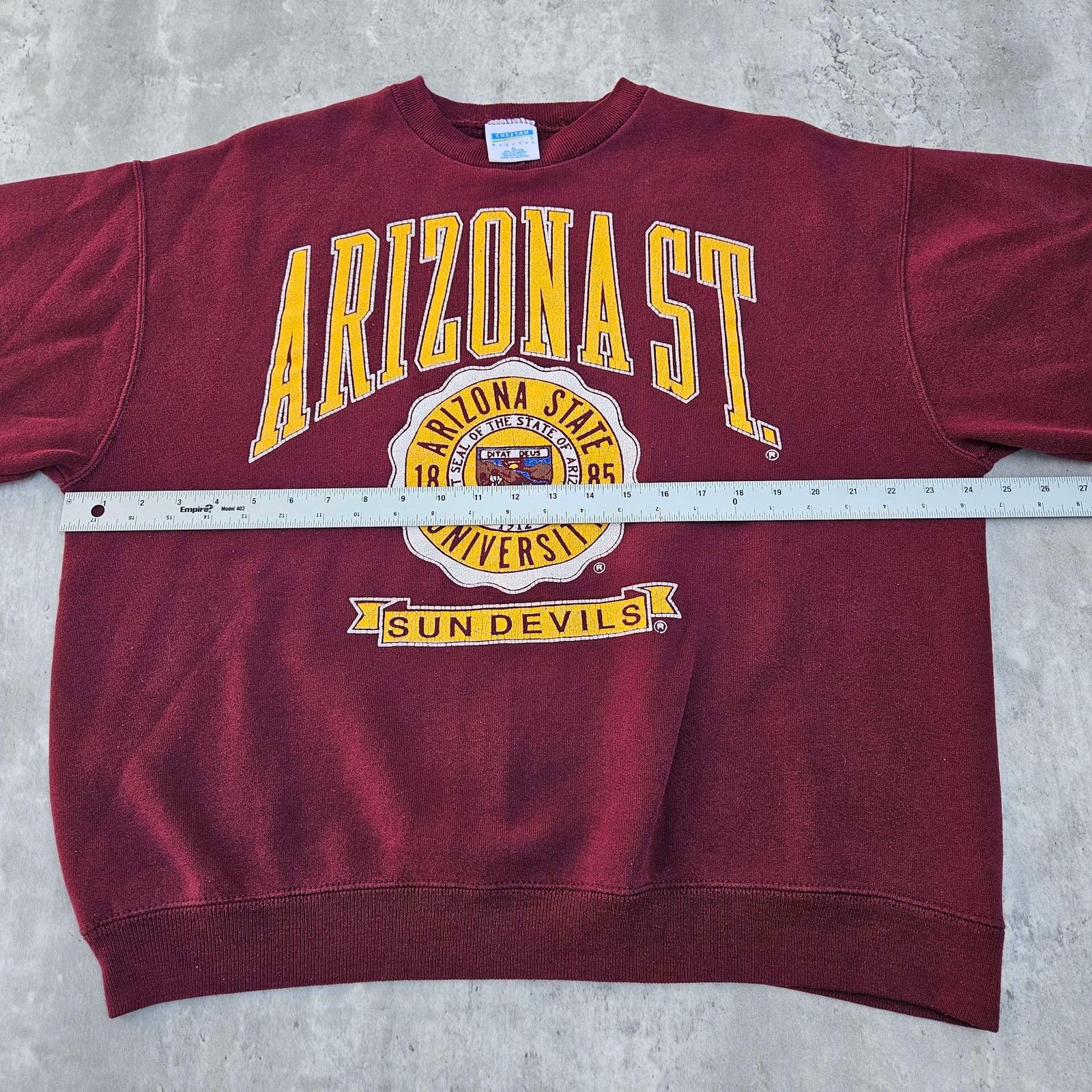 Chet Lo Vintage Arizona State Crew Neck Sweatshirt Burgundy Size XL Size US XL / EU 56 / 4 - 5 Thumbnail
