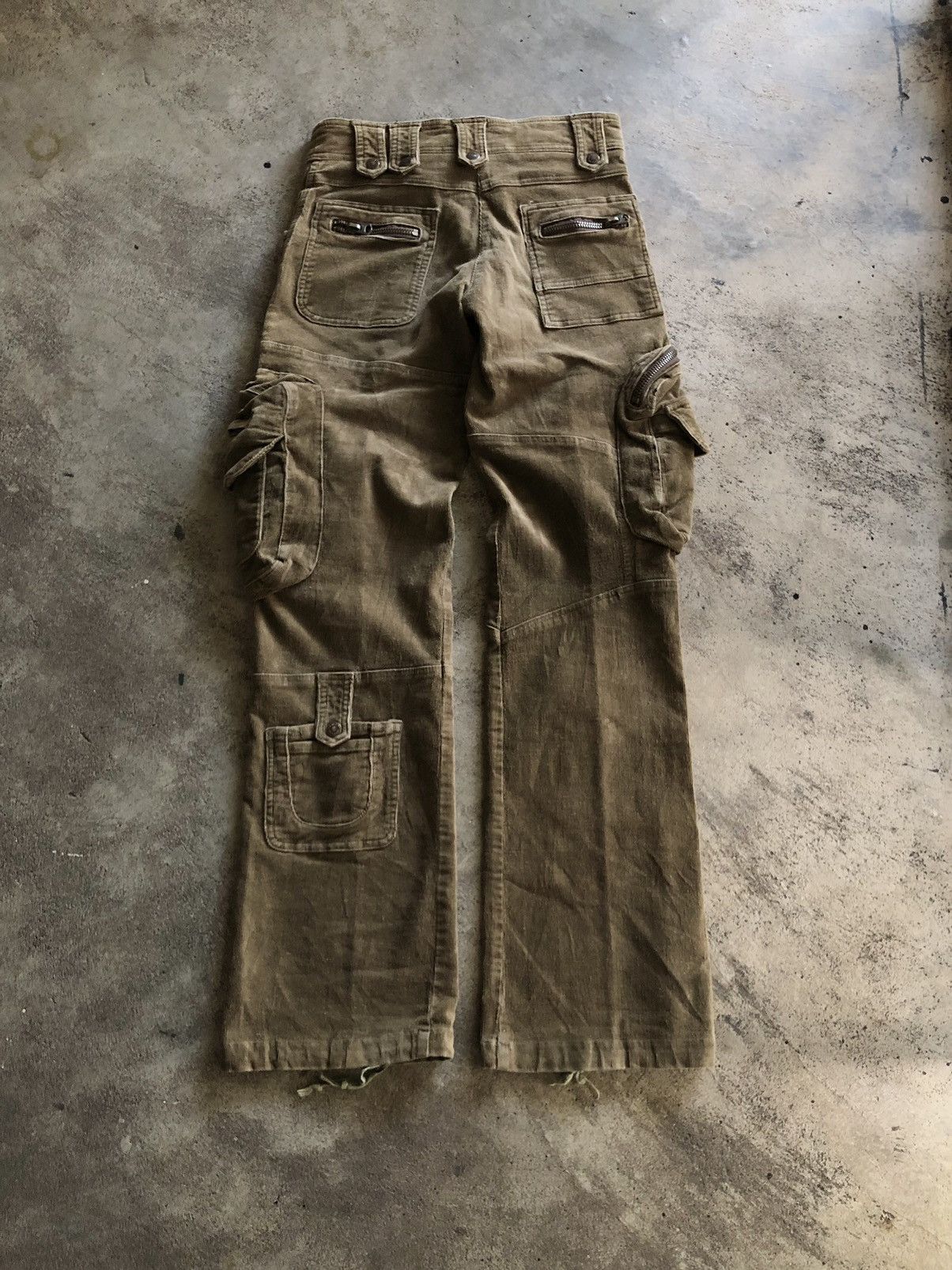 If Six Was Nine JAPANESE ABERCROMBIE & FITCH CORDU CARGO PANTS FLARED Size US 30 / EU 46 - 7 Thumbnail
