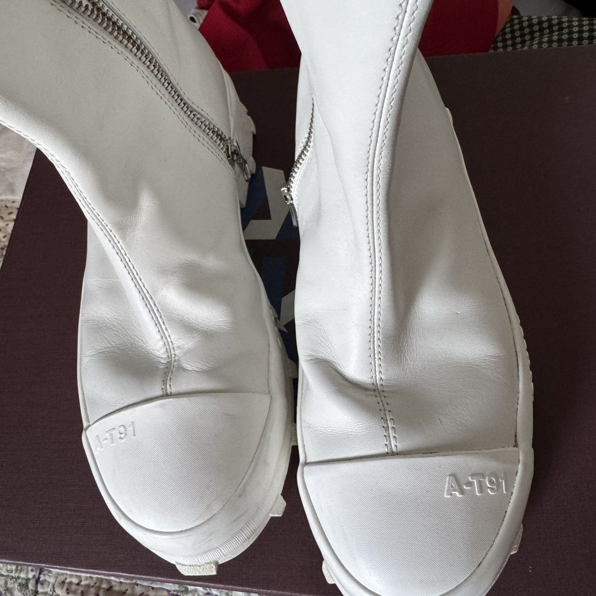 Camper Camperlab Traktori White Leather Boots Size US 6.5 / EU 39-40 - 4 Thumbnail