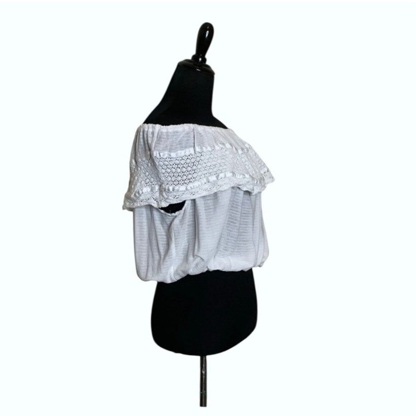 Free People Free People White Bohemian off the shoulder top XS Size XS / US 0-2 / IT 36-38 - 6 Thumbnail