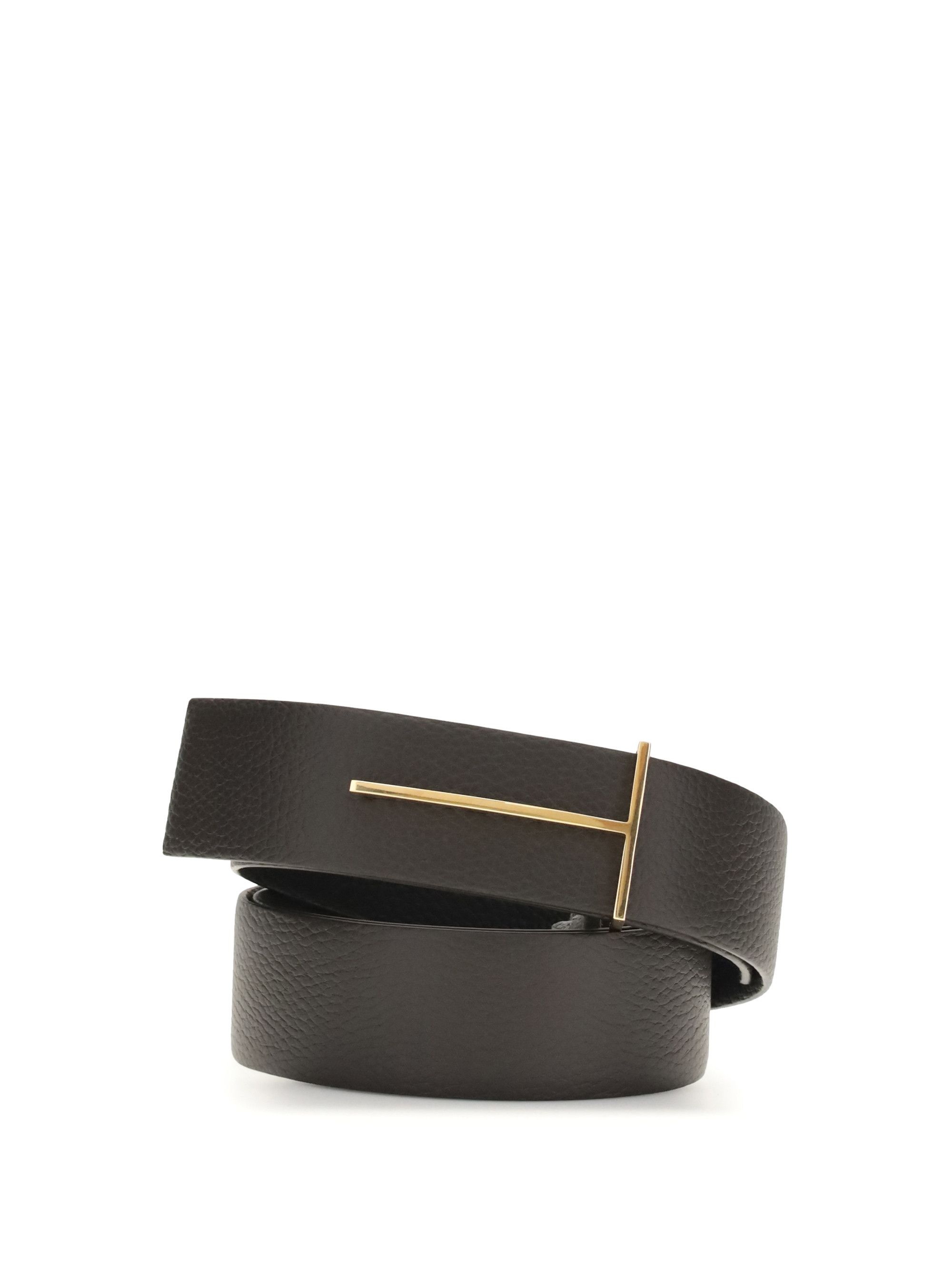Grain Leather Slim T reversible Belt