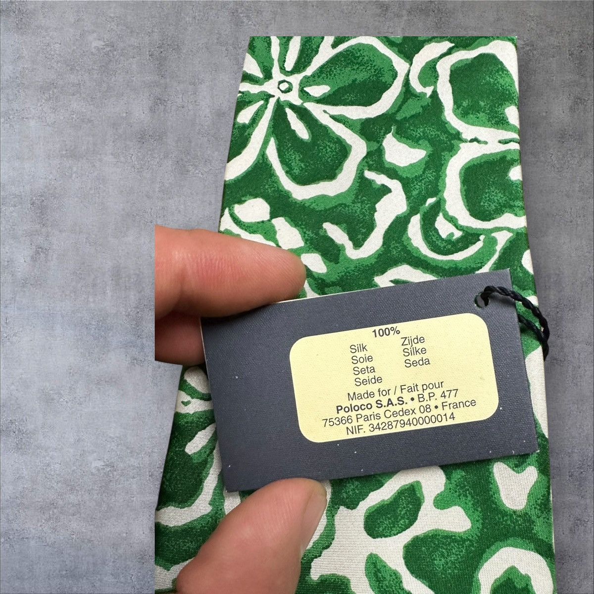 Handmade × Polo Ralph Lauren × Vintage Ralph Lauren Polo Green Floral Tie Silk Handmade Vintage Size ONE SIZE - 7 Thumbnail