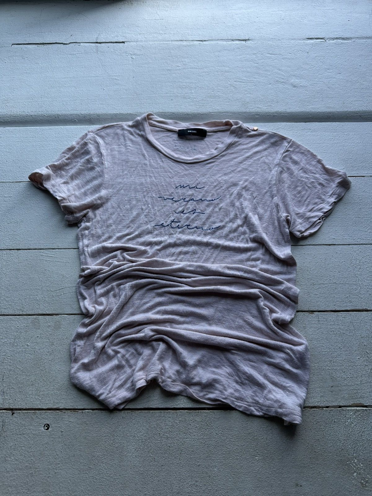 Diesel 🚨VINTAGE AVANT -GARDE DIESEL TEE LOGO Y2k OPIUM Size S / US 4 / IT 40 - 1 Thumbnail
