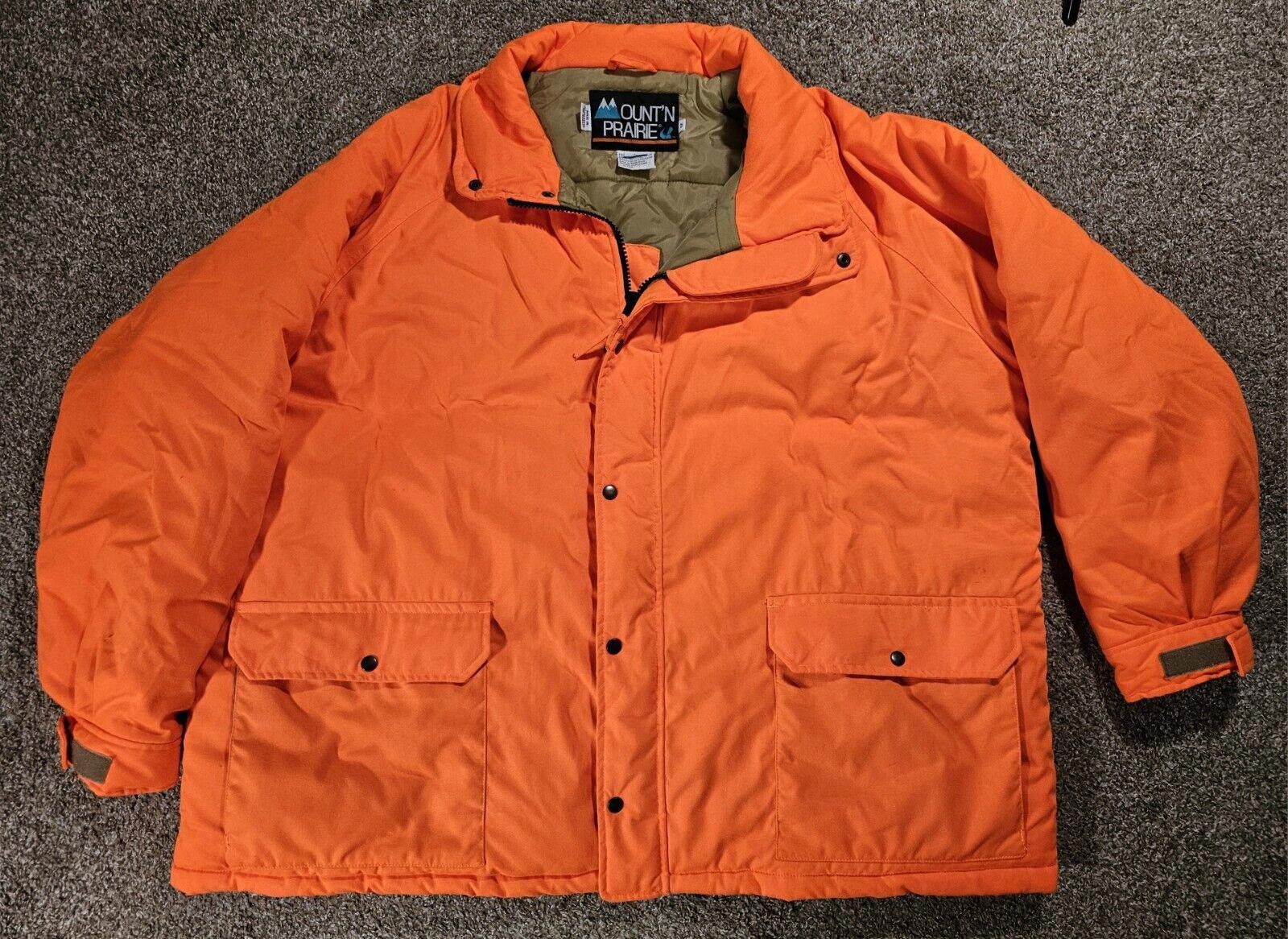 Designer Mount'n Prairie Hunting Jacket Mens 4XL Blaze Orange Vintage Size ONE SIZE - 1 Thumbnail