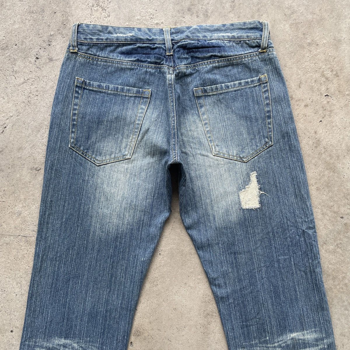 Japanese Brand × Jean Vintage Japan Armee Francaise Patch Faded Jeans Pants Denim Size US 32 / EU 48 - 8 Thumbnail