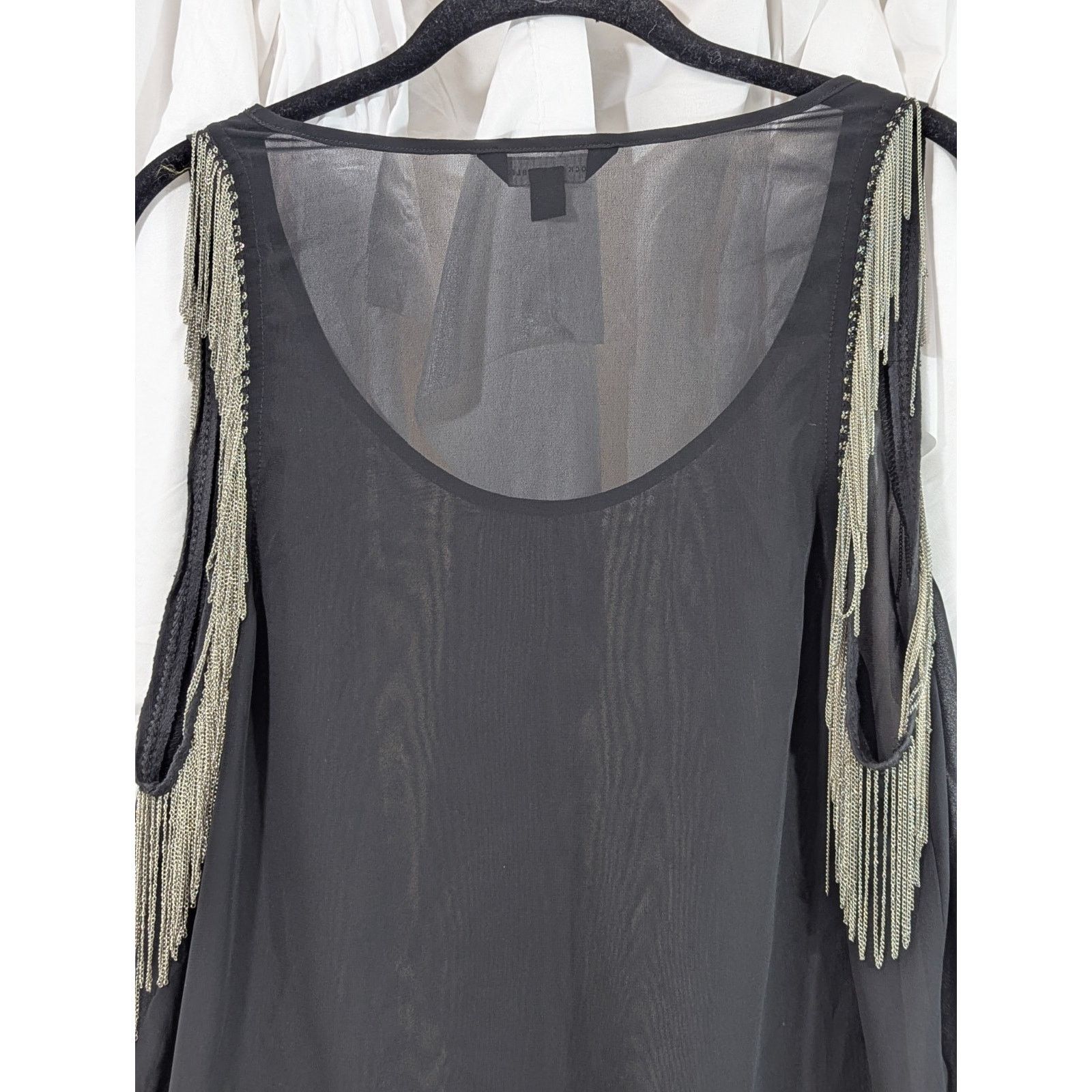 Rock & Republic Rock & Republic Black Sheer Chain Tank Cami Large Grunge Size L / US 10 / IT 46 - 8 Thumbnail