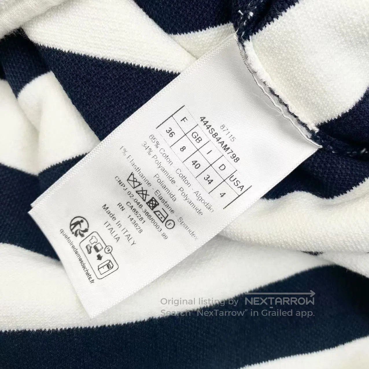 Dior Dior 24SS striped logo slogan short-sleeved hoodie| Size XXS / US 00 / IT 34 - 4 Thumbnail