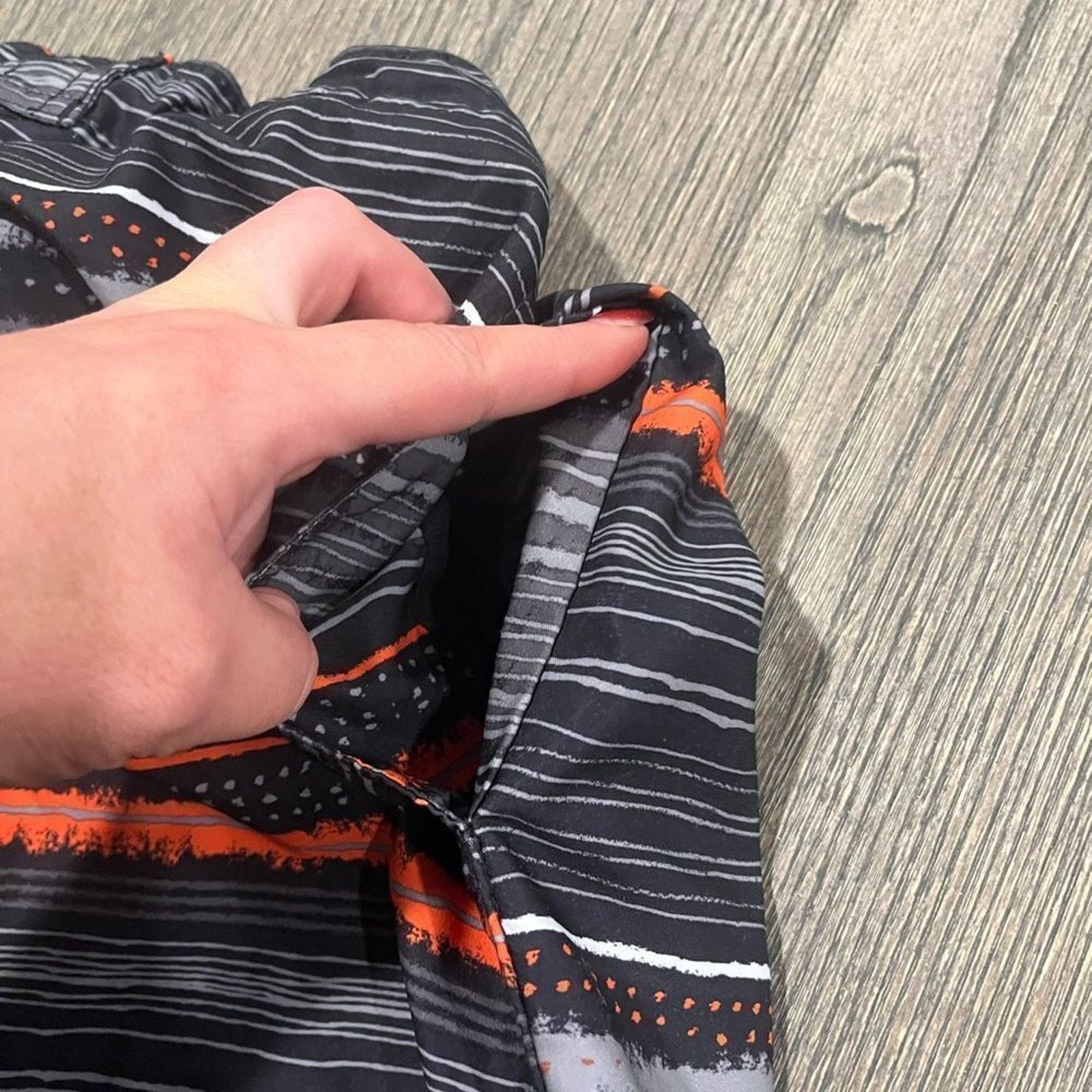 Speedo Speedo Gray Orange Drawstring Board Shorts Size M Size US 28 / EU 44 - 4 Thumbnail