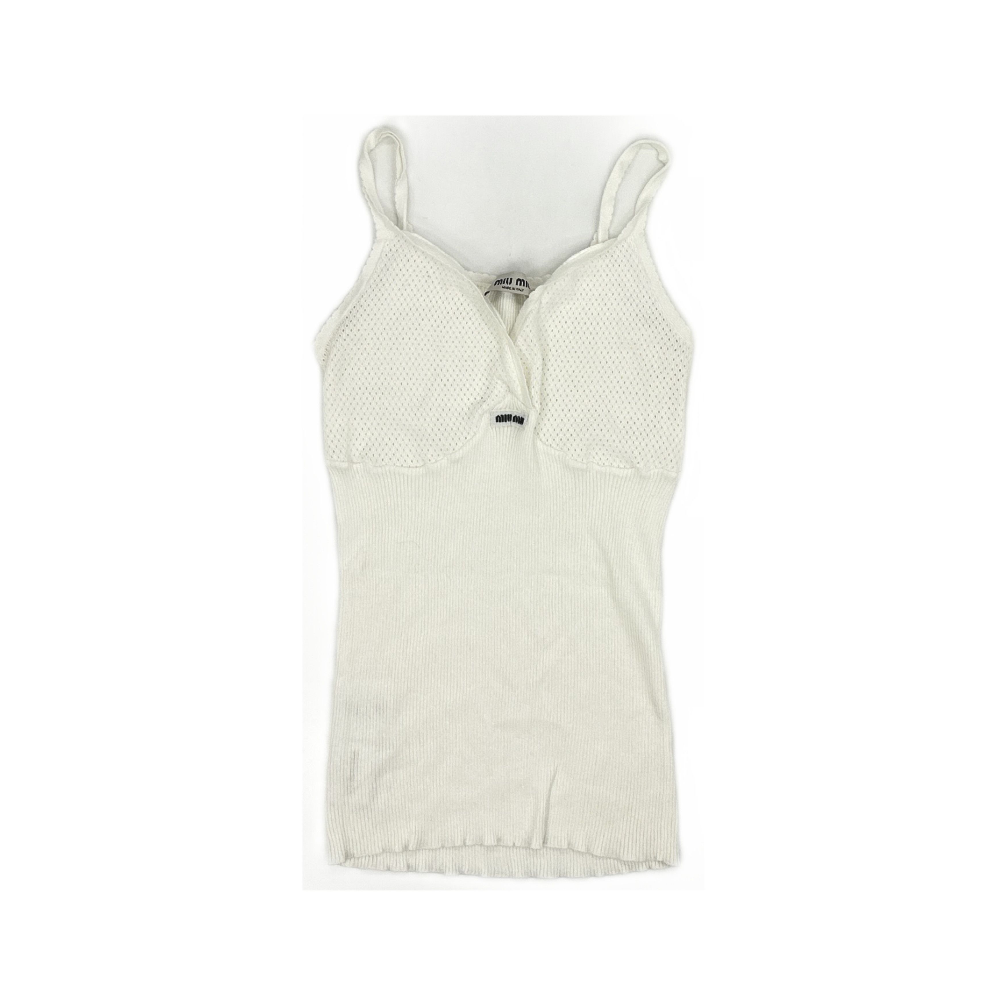 Miu Miu Miu Miu Ribbed Tank Top Size 42 Size M / US 6-8 / IT 42-44 - 1 Thumbnail