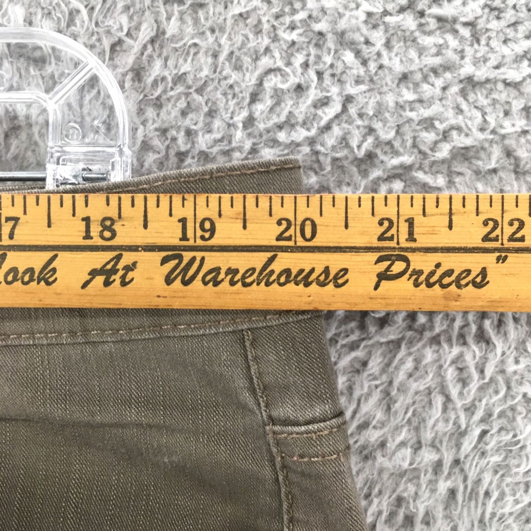 Vintage Bandolino Pants Womens 18 Gray Straight Leg Chino Mid Rise Zip Fly 5-Pockets Shirt Trousers Regular Size 40" / US 18 - 5 Thumbnail
