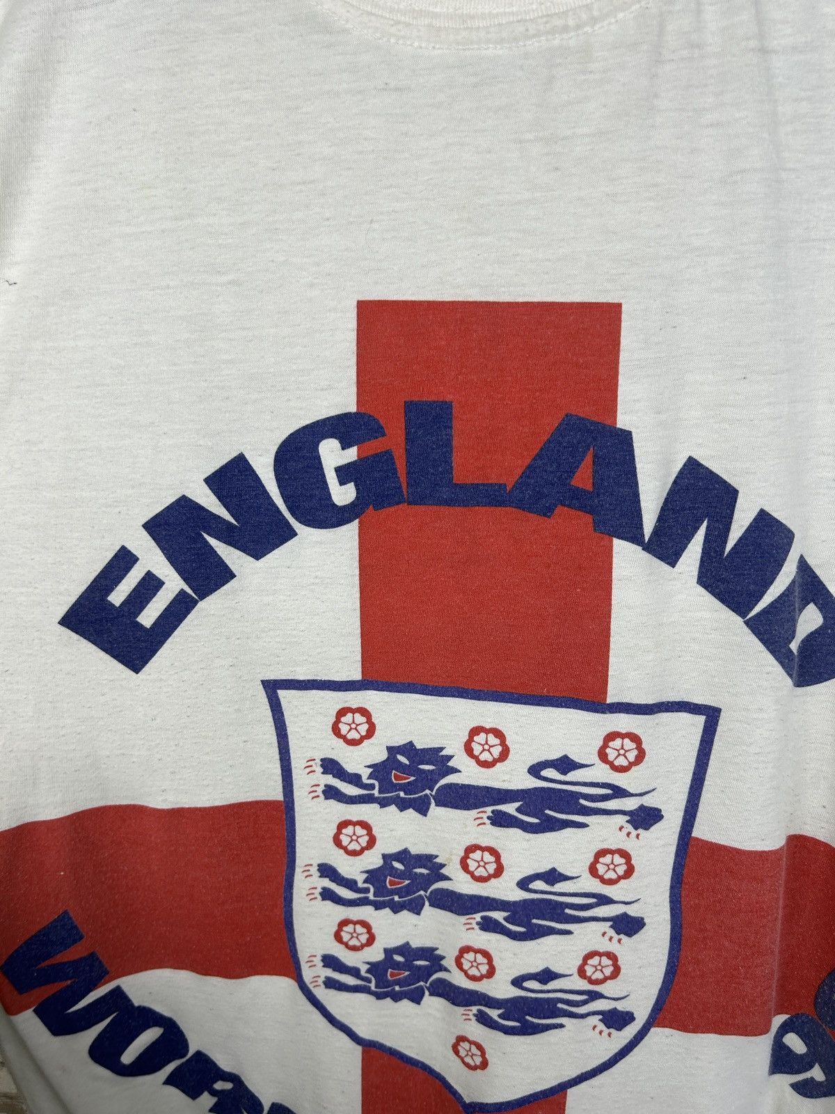 Vintage Mens rare England national team World Cup 98 T Shirt jersey Size US L / EU 52-54 / 3 - 4 Thumbnail