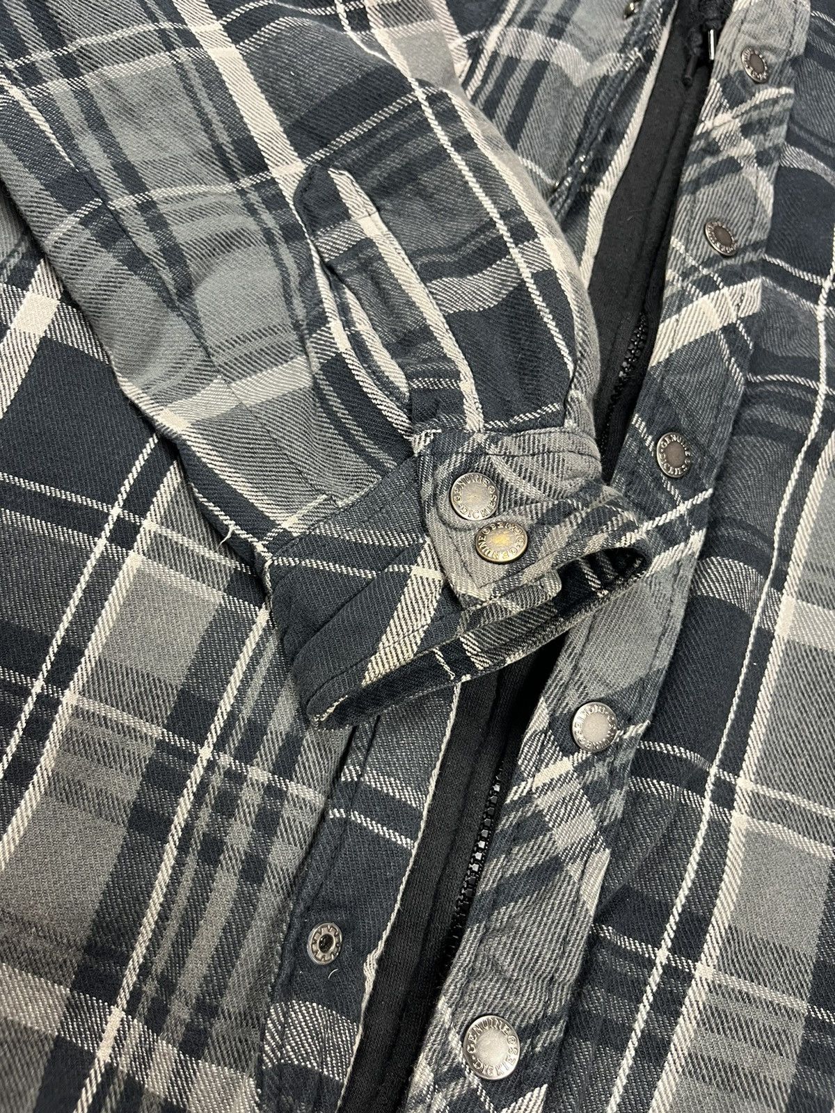Dickies Vintage Y2K Dickies Overshirt Zip Hooded Jacket Checkered Size US L / EU 52-54 / 3 - 7 Thumbnail