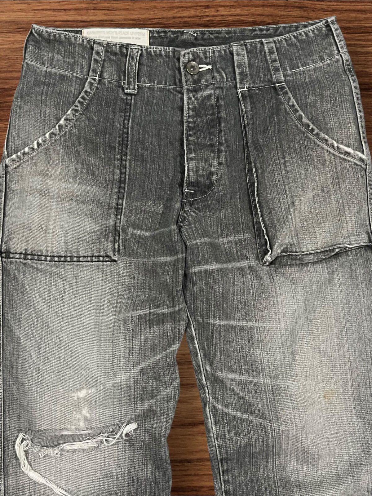 Johnbull Vintage Japanese John Bull Distressed Military Baker Jeans Size US 29 - 4 Thumbnail
