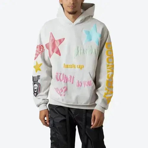 Japanese Brand White Color Y2k Graffiti Stars Letter Foam abiosis Size US M / EU 48-50 / 2 - 1 Thumbnail