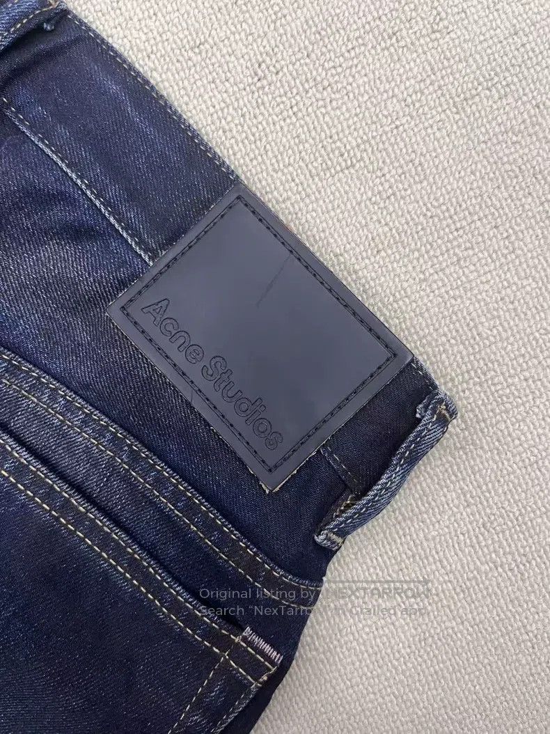 Acne Studios Acne Studios Water Ripple Whiskered Mid-Rise Loose Wide-Le Size US 33 - 3 Thumbnail