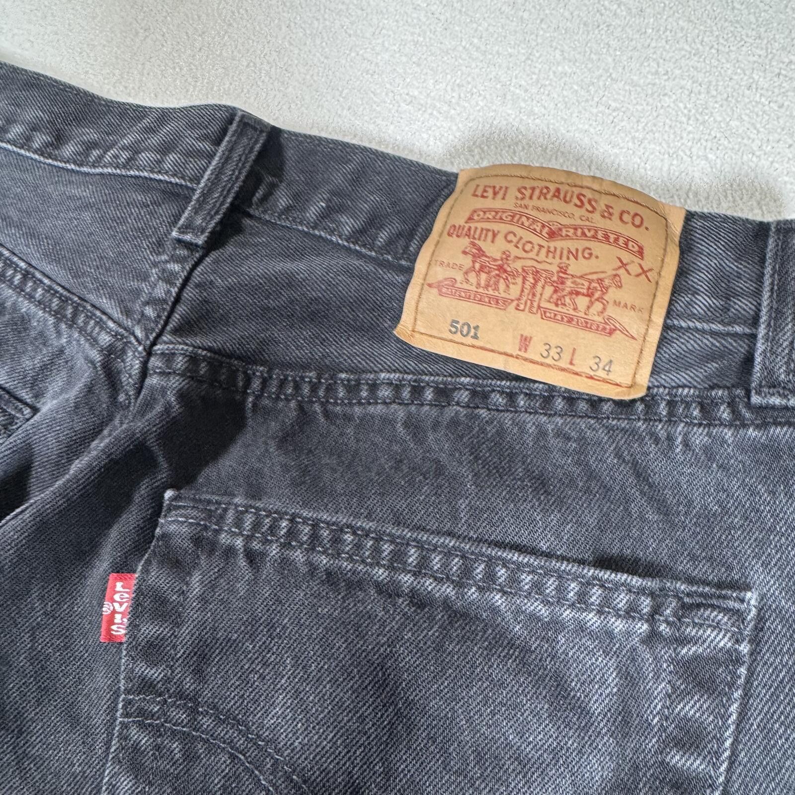 Other Vintage 90s Levis 501 Made In Canada Black Denim Jeans Size US 33 - 8 Thumbnail