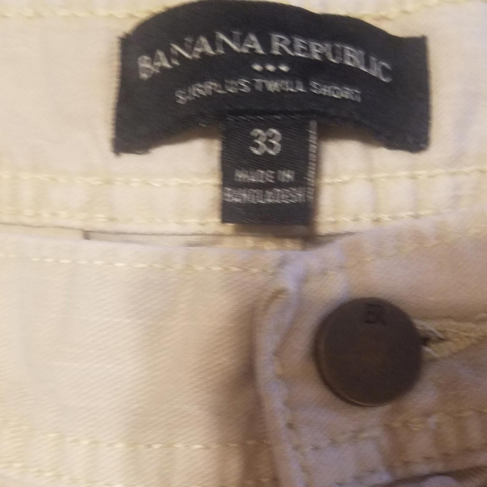 Banana Republic Banana Republic Surplus Twill Shorts Cream Size 33 Size US 33 - 3 Thumbnail