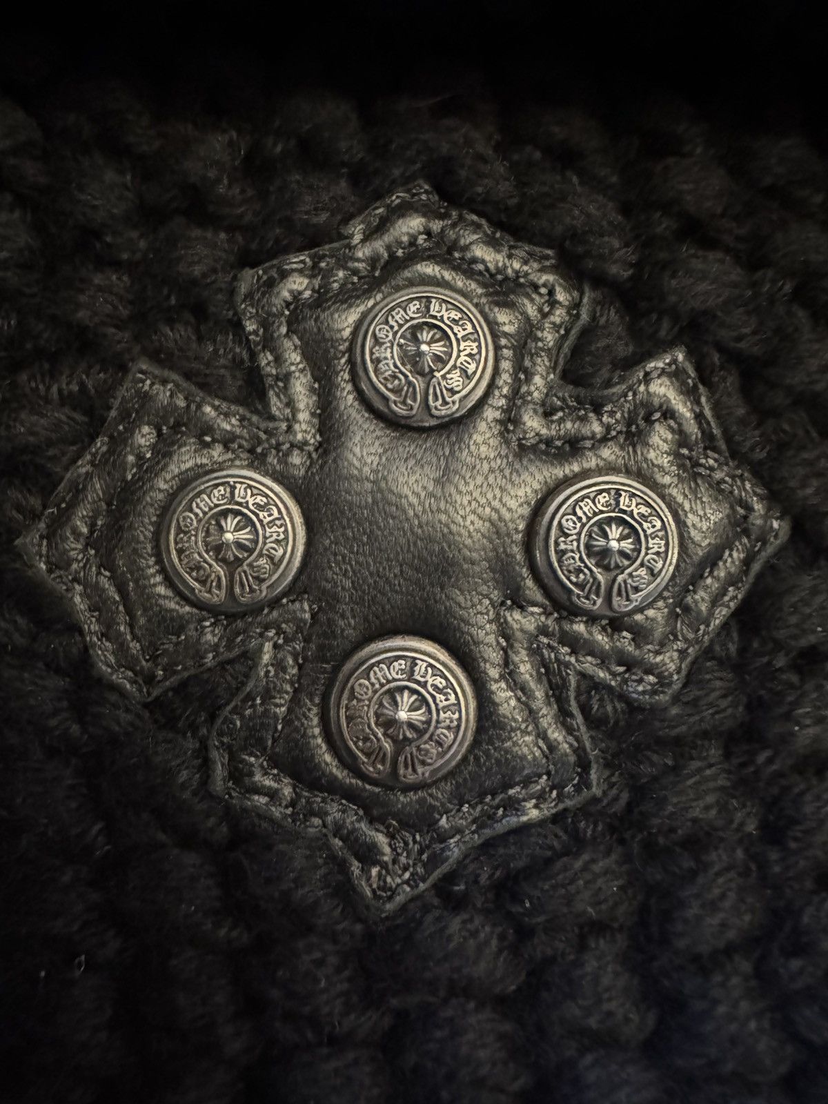 Chrome Hearts Chrome Hearts 3rd Eye Filigree Plus Pom Wool Knit Beanie Size ONE SIZE - 8 Thumbnail