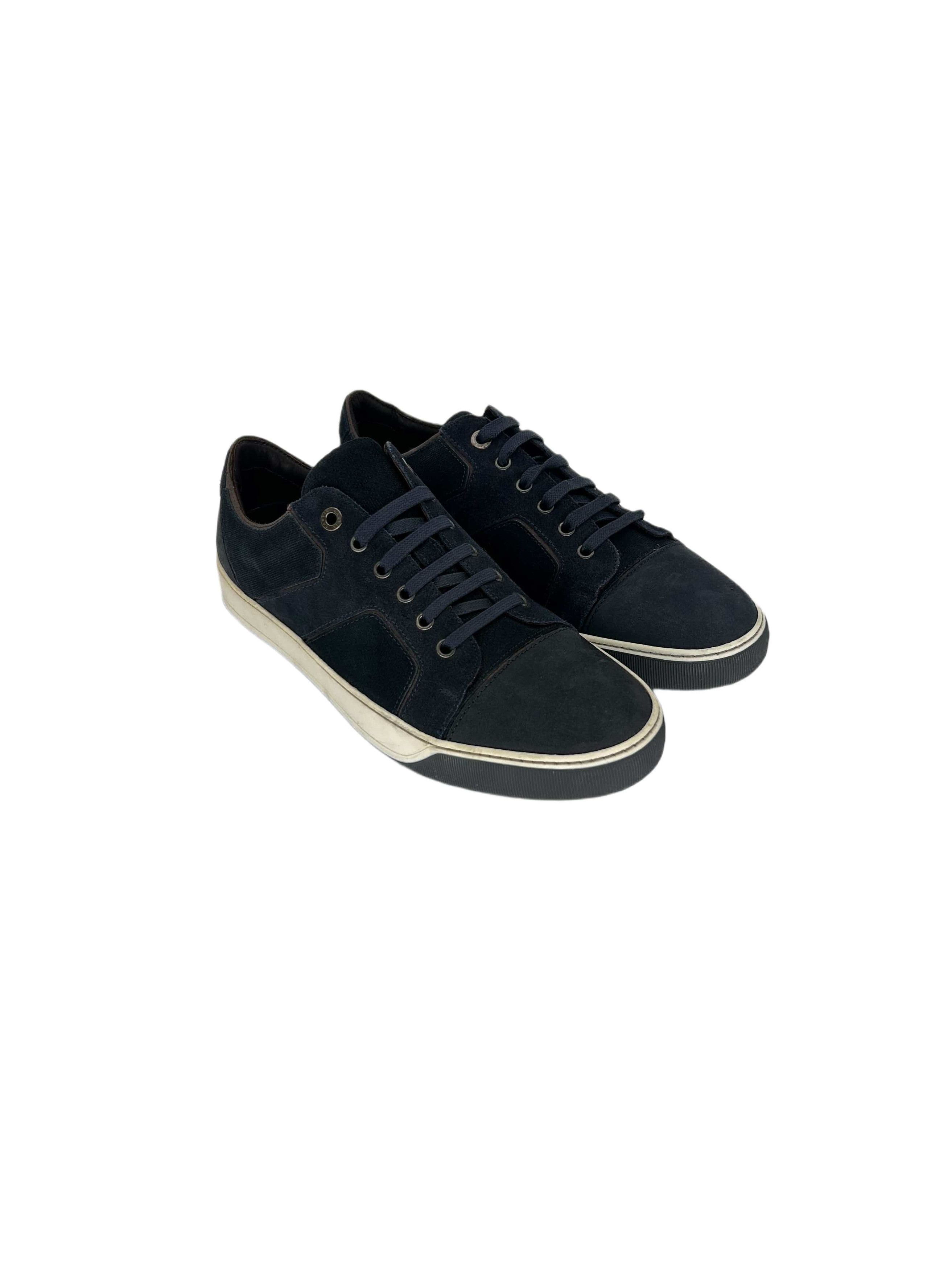 Lanvin Lanvin Navy Wool Felt Tennis Sneaker Size US 9 / EU 42 - 1 Thumbnail