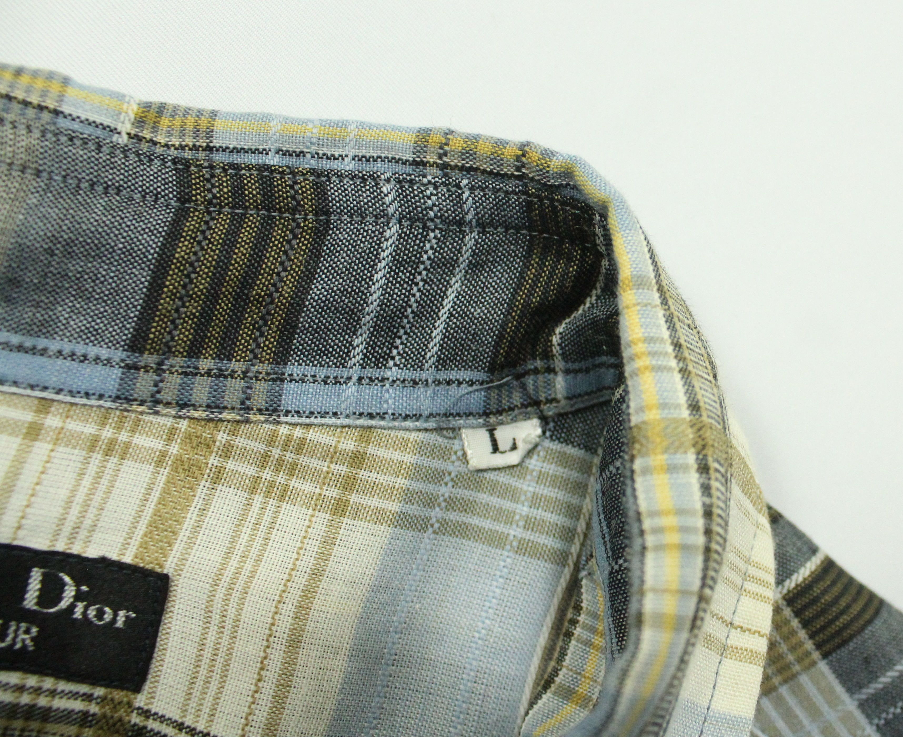 Christian Dior Monsieur Vintage CHRISTIAN DIOR MONSIEUR Shirt Plaid Checkered Size US L / EU 52-54 / 3 - 10 Thumbnail