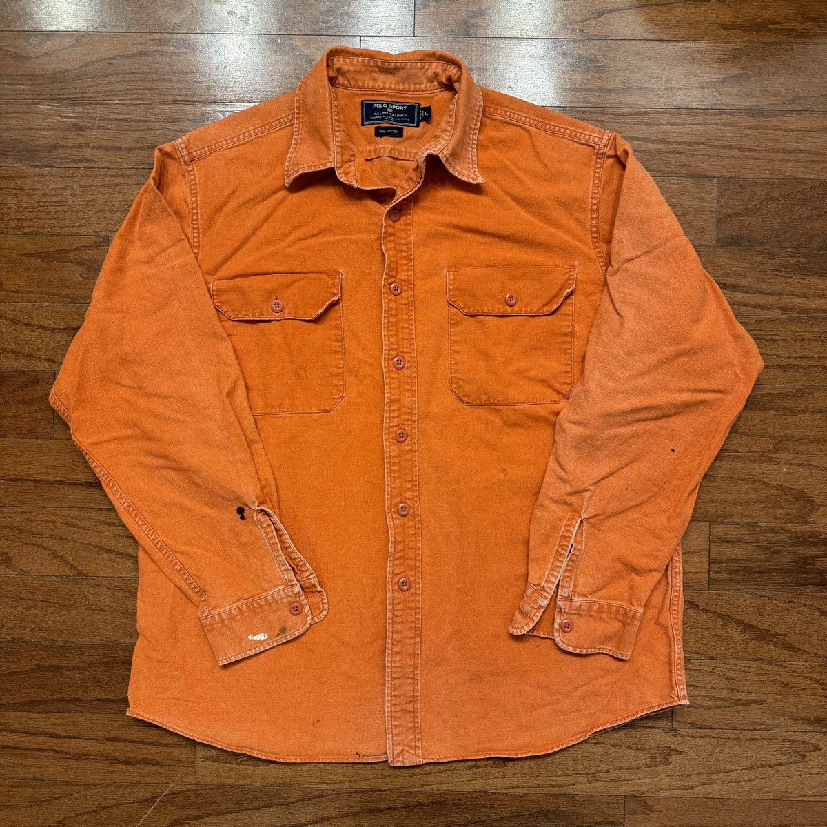 Polo Ralph Lauren Polo Sports Cotton Neon Work Shirts by Ralph Lauren Size US L / EU 52-54 / 3 - 1 Thumbnail