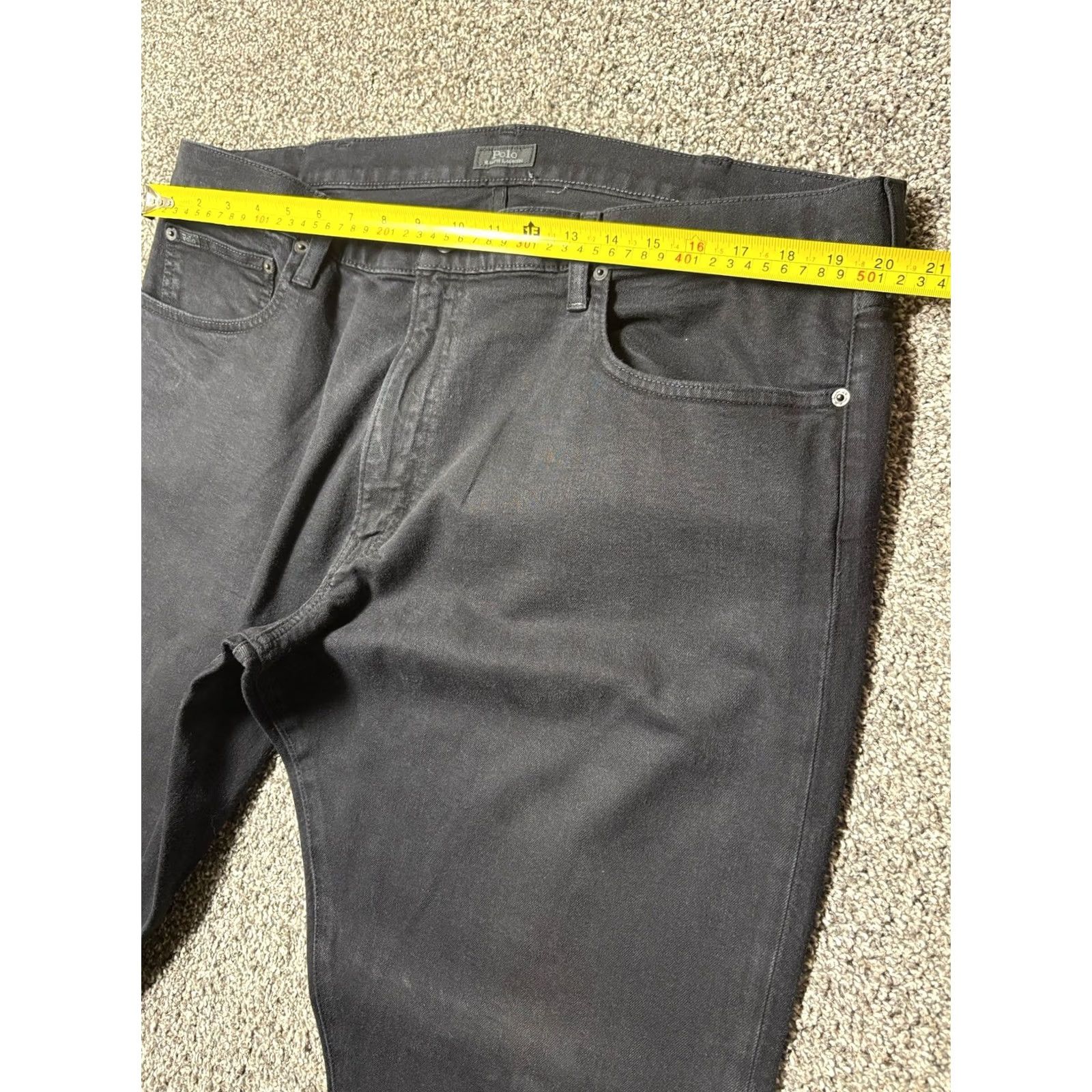 Polo Ralph Lauren Polo Ralph Lauren Jeans Mens 40x32 Black Varick Slim Straight Stretch Denim Size US L / EU 52-54 / 3 - 6 Thumbnail