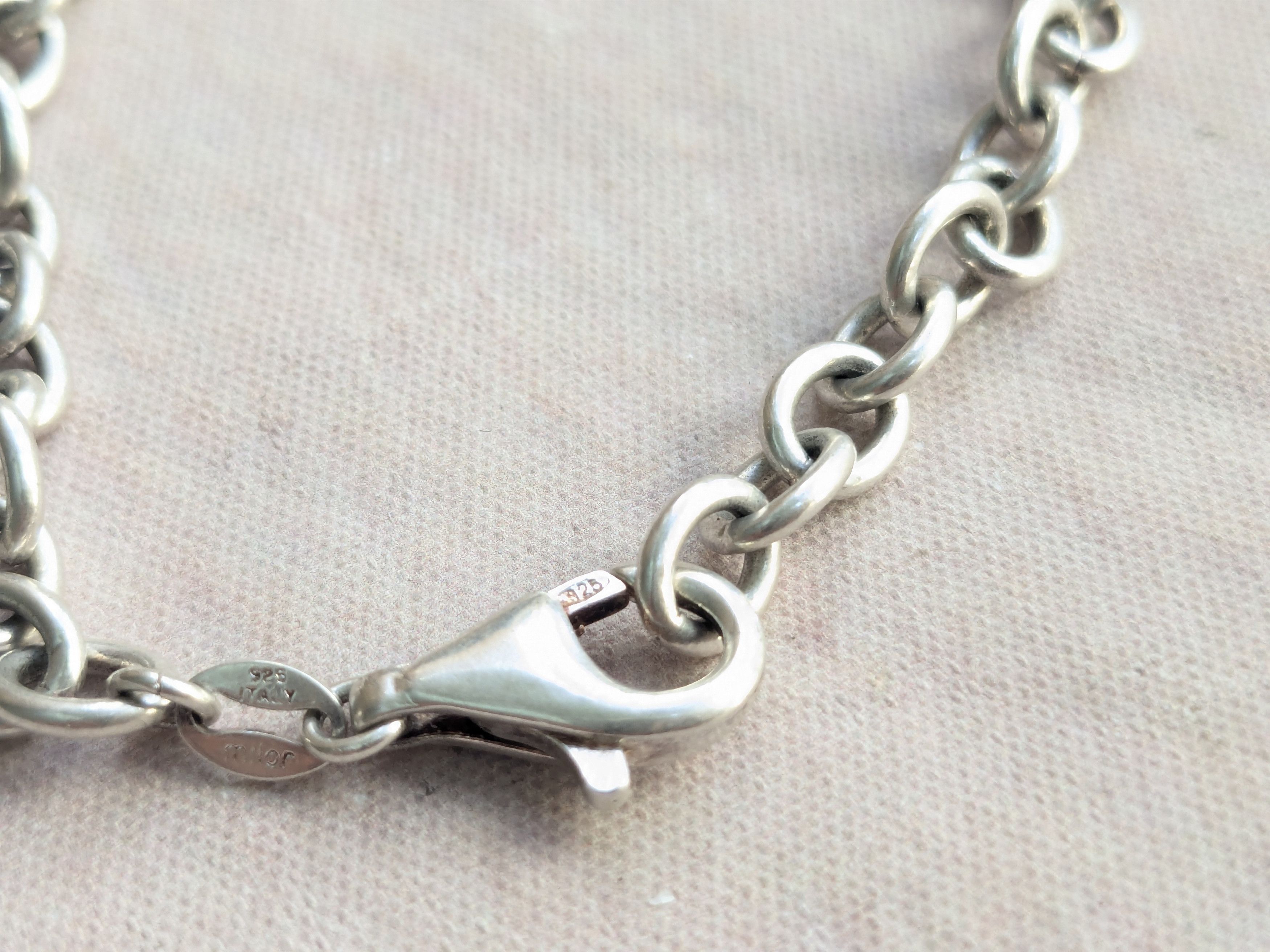 Jewelry Vintage Sterling Silver Bracelet Milor Oval Chain Link 8 Y2K Size ONE SIZE - 7 Thumbnail