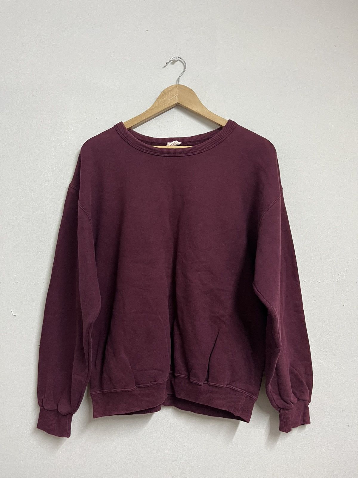 Hanes 💥Steal💥 Vintage 90s HANES AMERICAN SPIRIT Maroon Pullover Size US L / EU 52-54 / 3 - 6 Thumbnail