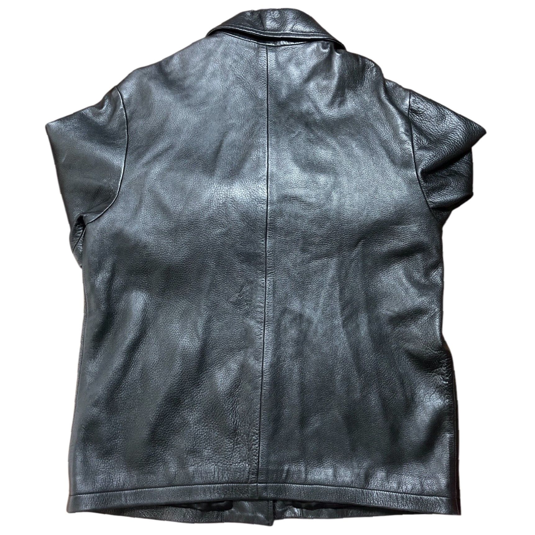 Vintage VINTAGE St. John Jacket Leather Black Button 5 Button Womens Large USA Made Overcoat Size L / US 10 / IT 46 - 4 Thumbnail