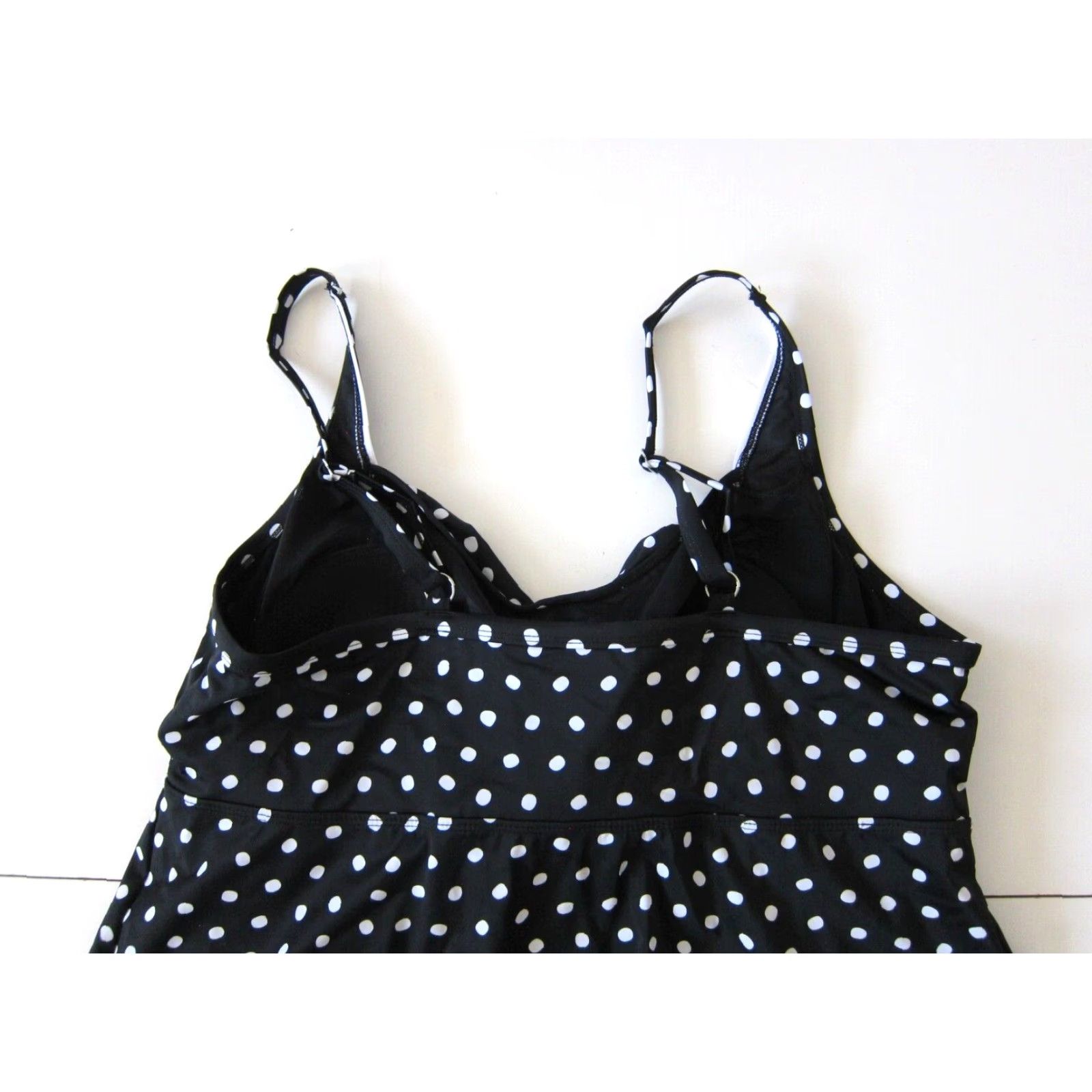 Vintage VINTAGE Roaman's Black White Polka Dot Built in Bra Slimming Swimsuit Dress Women 22W Size 3XL / US 20-22 - 5 Thumbnail