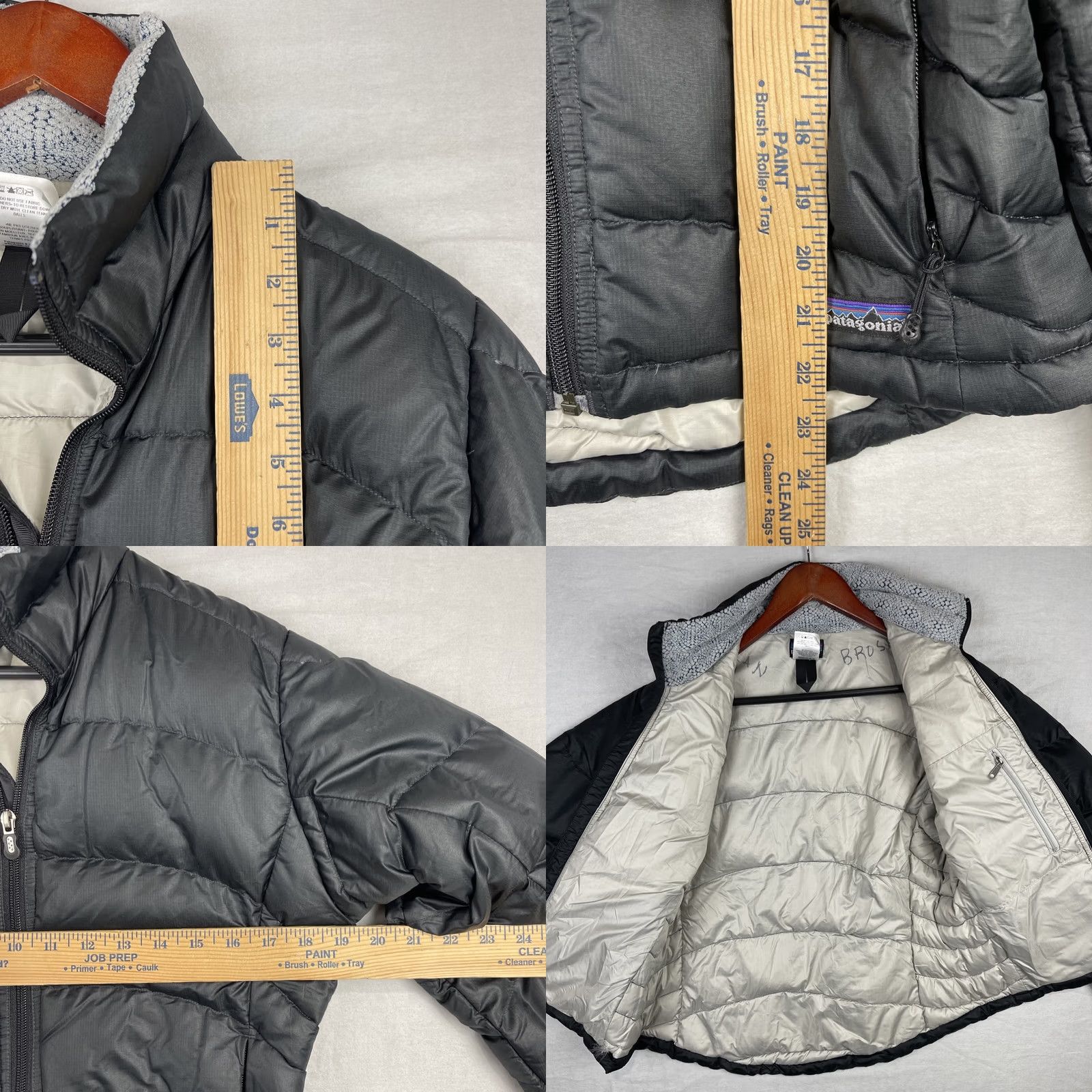 Patagonia VINTAGE Patagonia Jacket Womens Small Black Down Puffer Fleece Collar Zip Up Y2K Mens? Womens Size S / US 4 / IT 40 - 8 Thumbnail