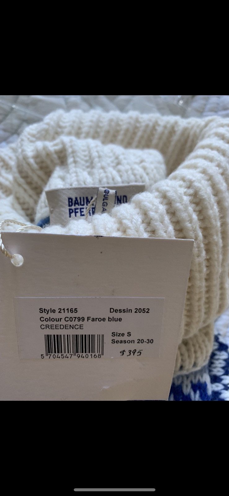 Baum und Pferdgarten Baum Und Pferdgarten Creedance Blue and White Fair Isle Size S / US 4 / IT 40 - 3 Thumbnail