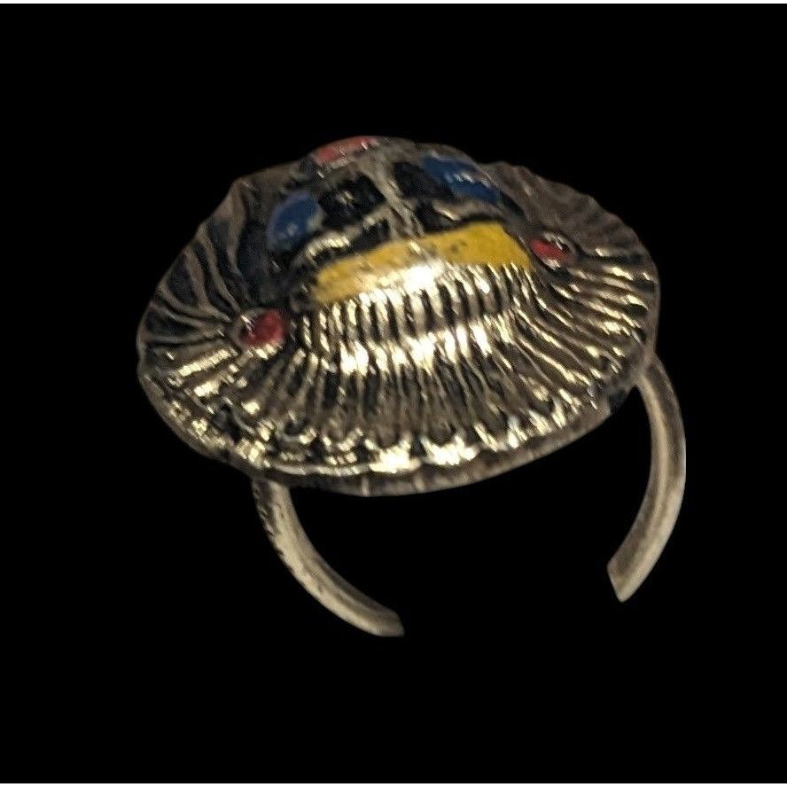 Other Vintage 50s Native Chief Shaped Adjustable Fashion Ring Size Size ONE SIZE - 5 Thumbnail