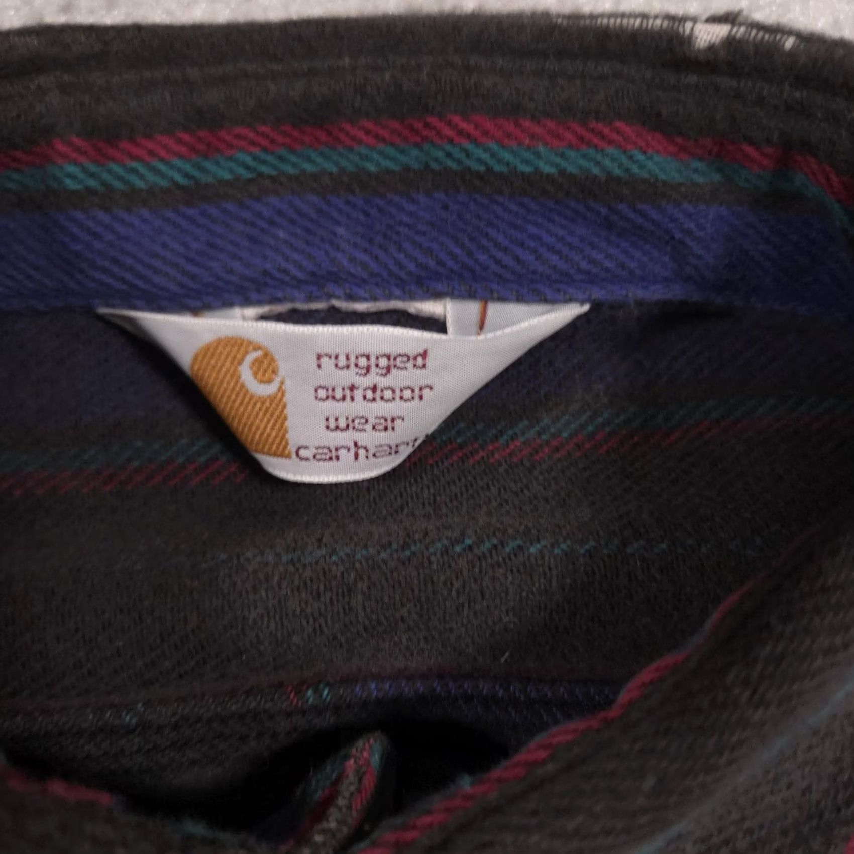 Carhartt Carhartt Shirt Mens Large Blue Stripe Flannel Button Front Long Sleeve Workwear Size US L / EU 52-54 / 3 - 6 Thumbnail